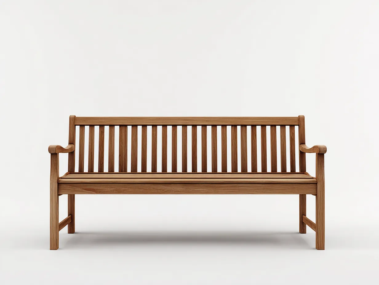 Outdoor Bench-Solid Wood-150x55x90 cm-Natural-Classic Style-Nookupio