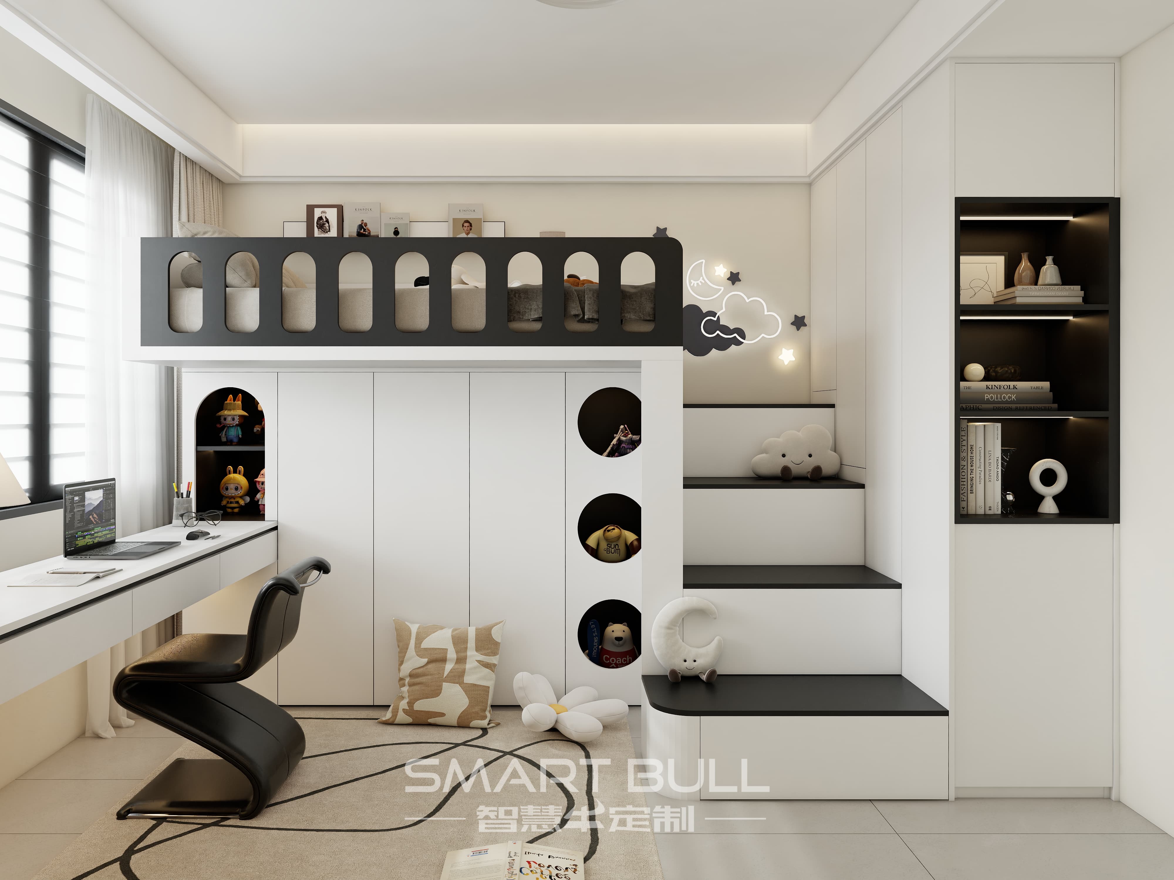 Loft Bed with Desk 0001