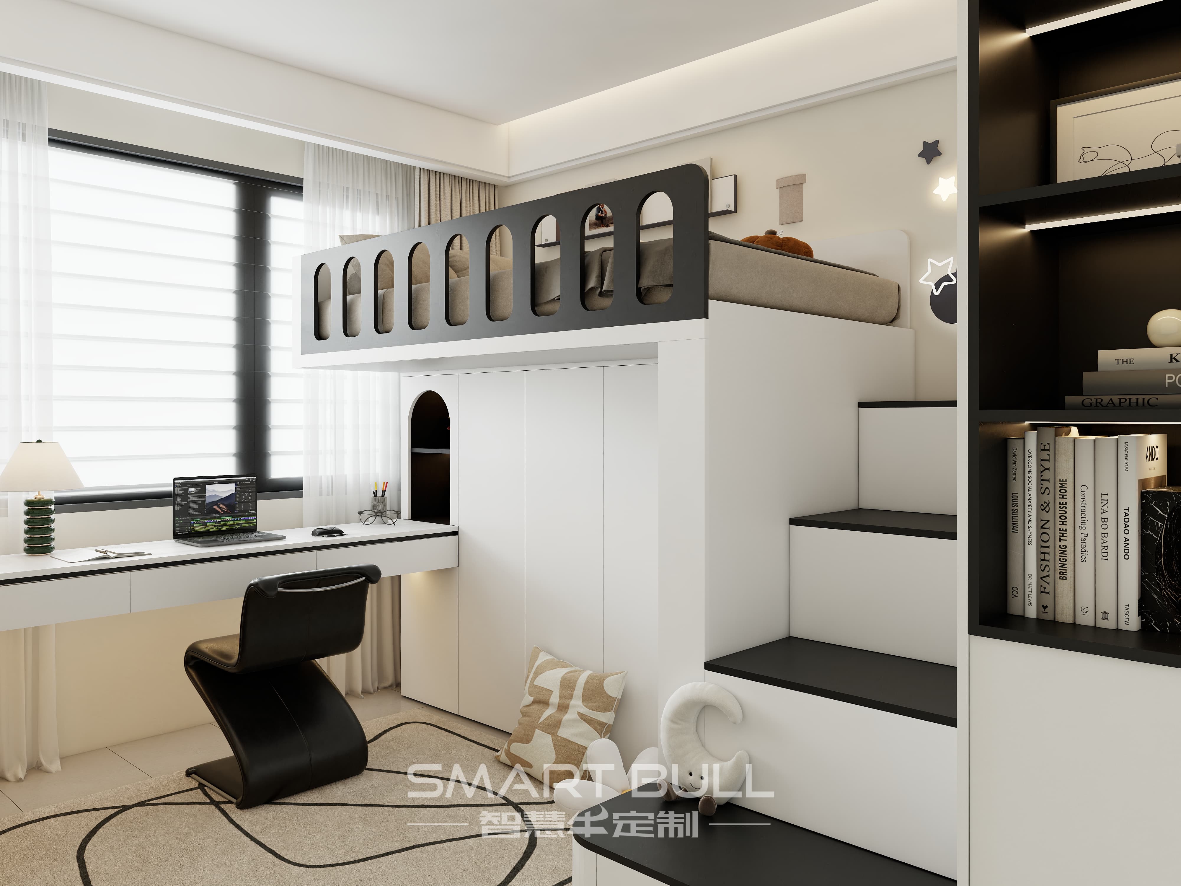 Loft Bed with Desk 0001