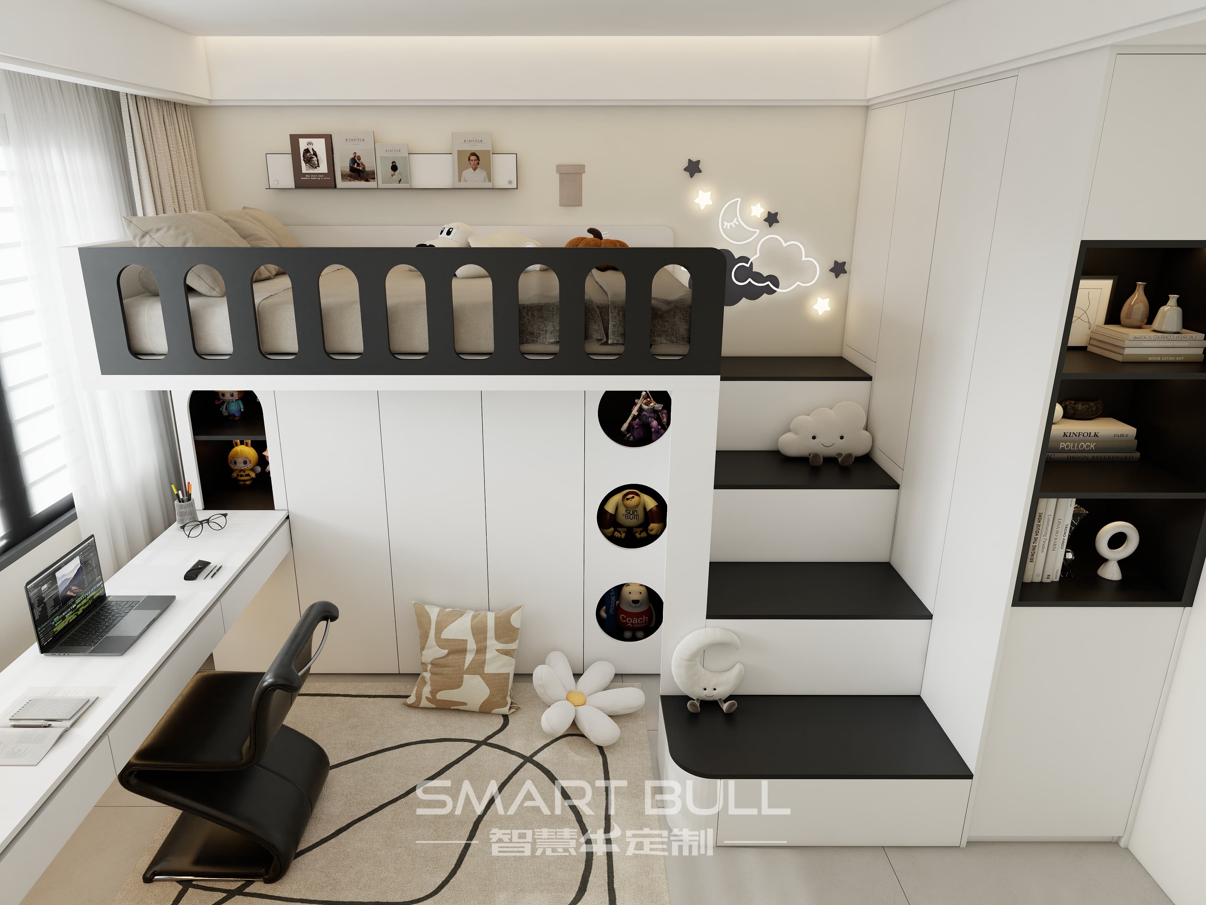 Loft Bed with Desk 0001
