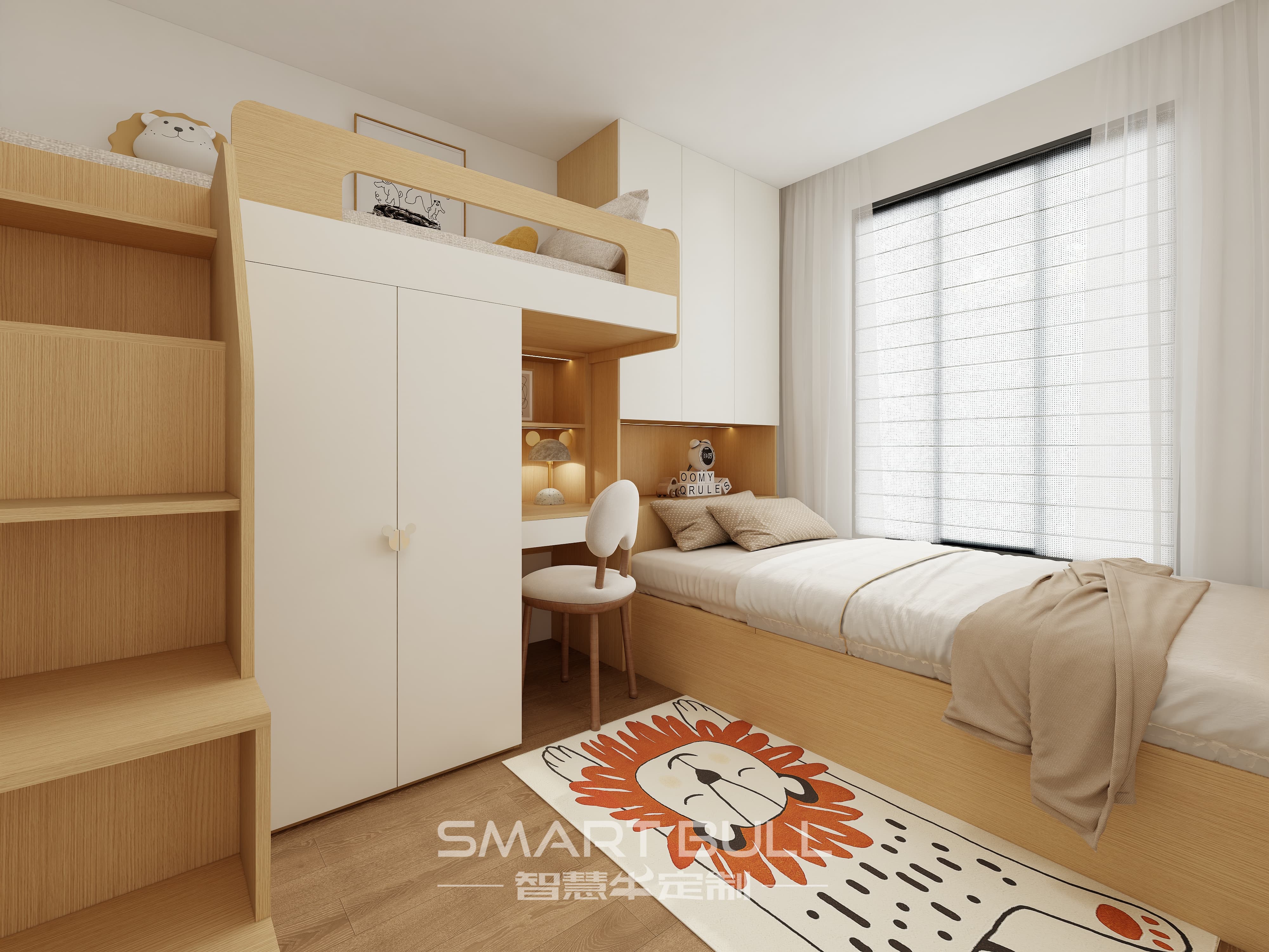 Loft Bed with Desk 0003