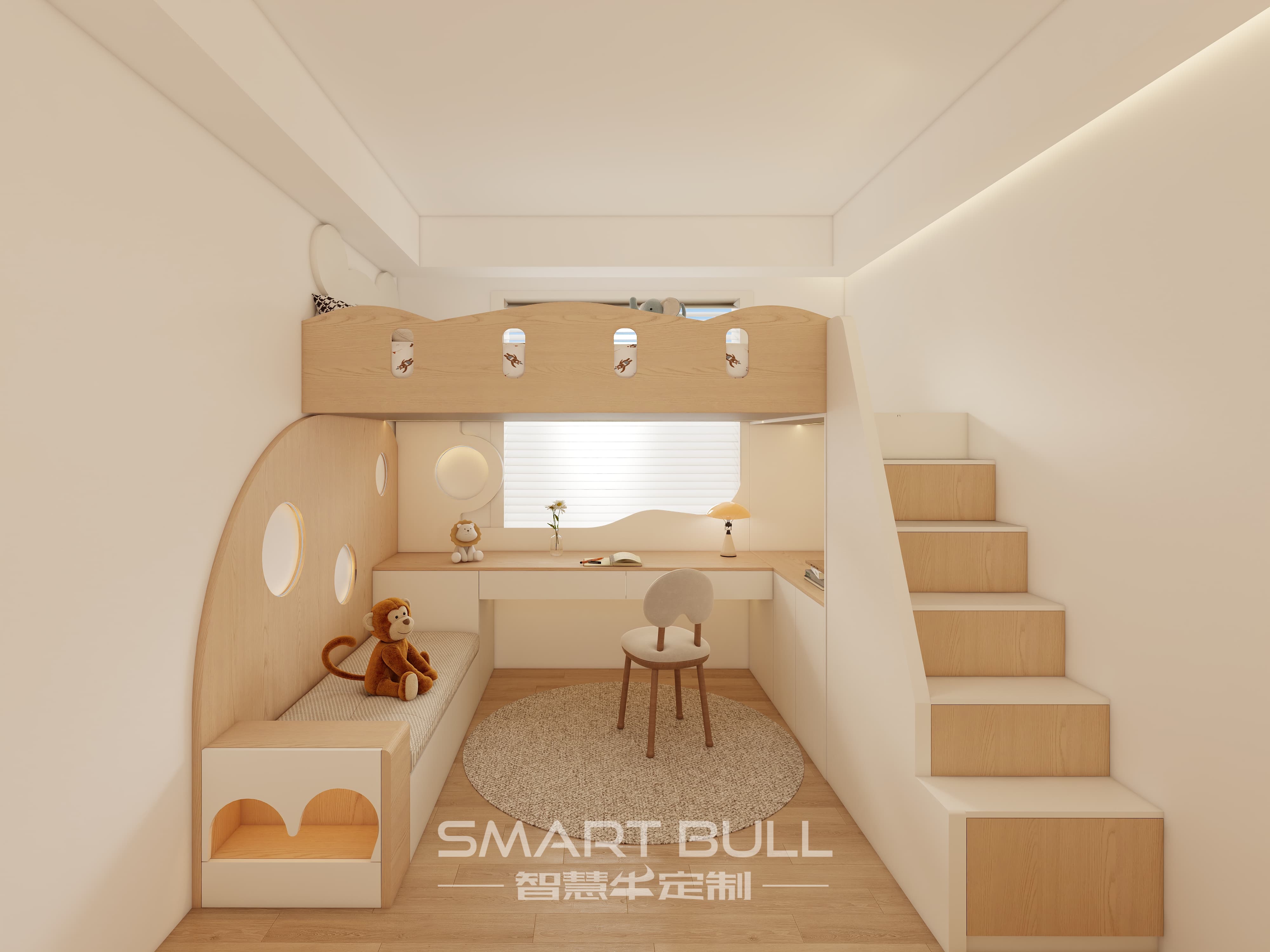Loft Bed with Desk 0004