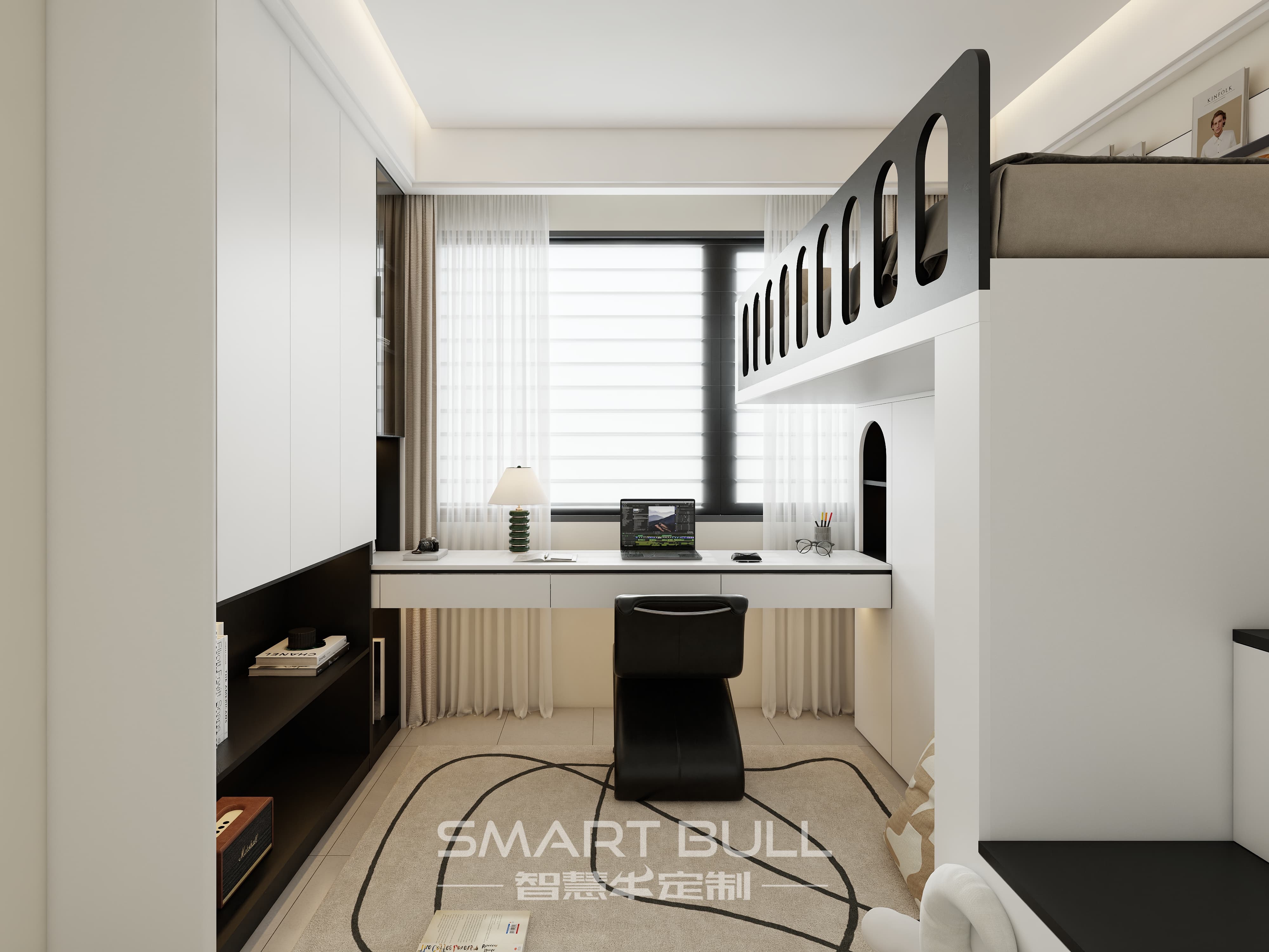 Loft Bed with Desk 0001