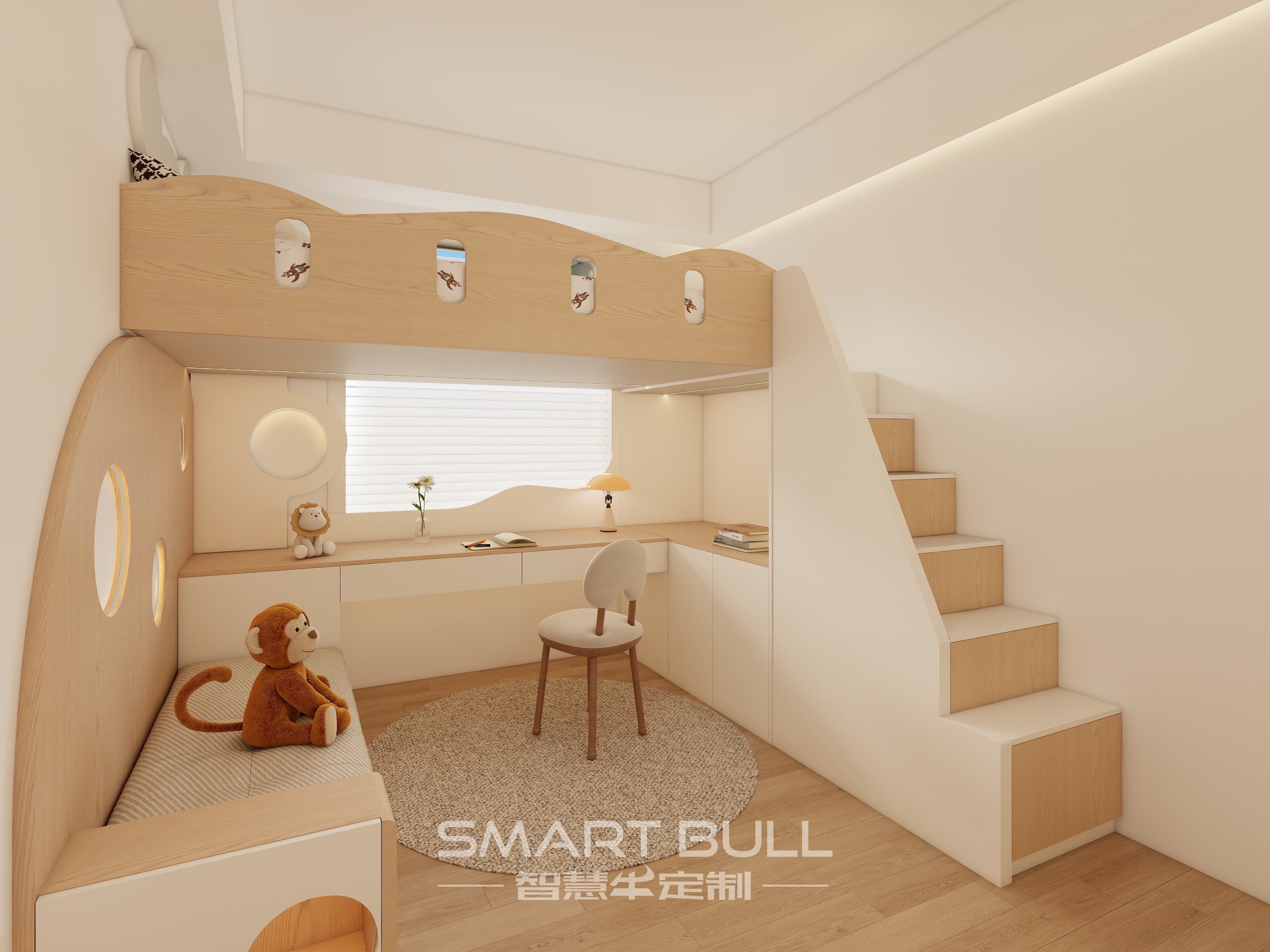 Loft Bed with Desk 0004