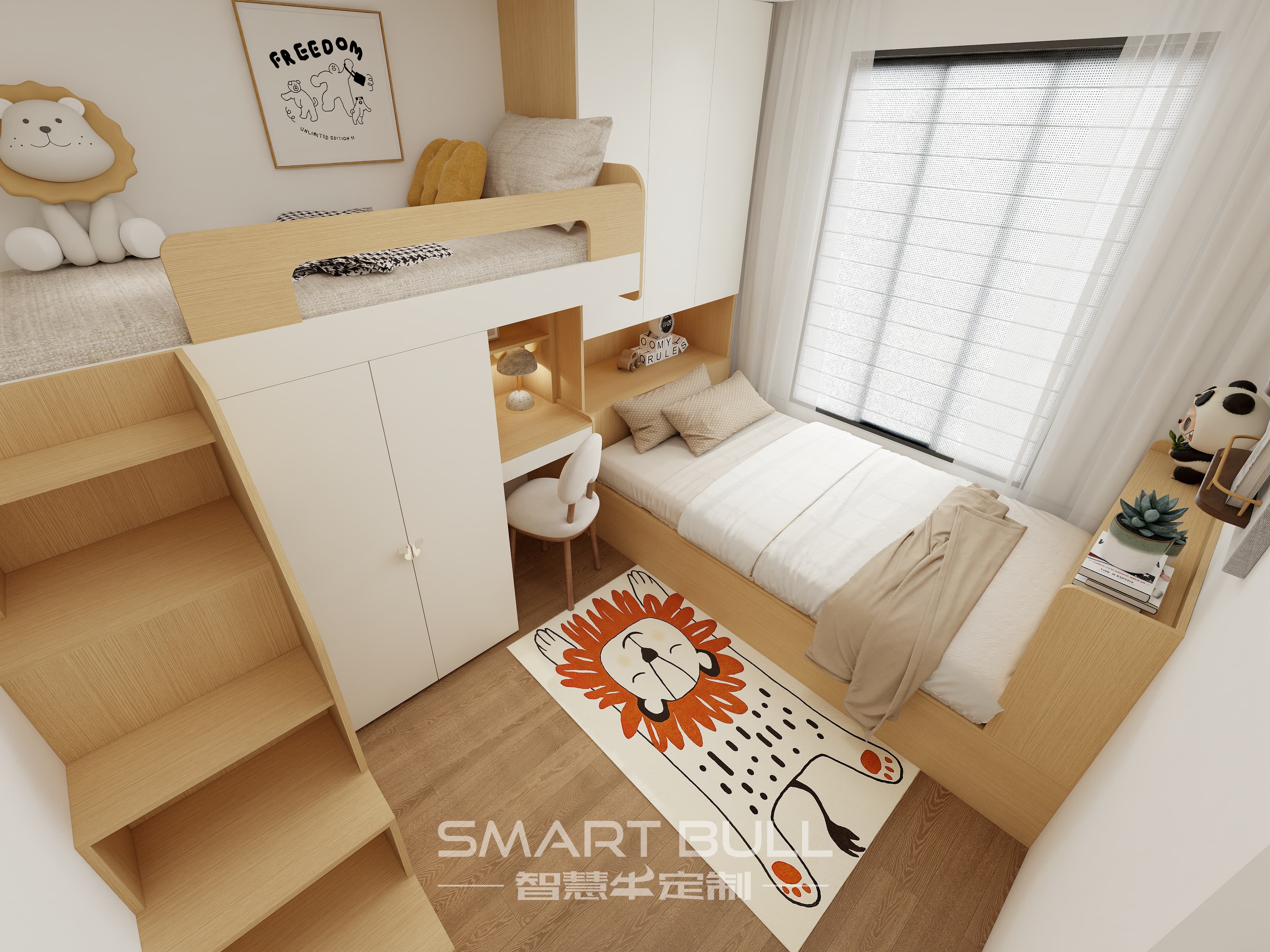 Loft Bed with Desk 0003