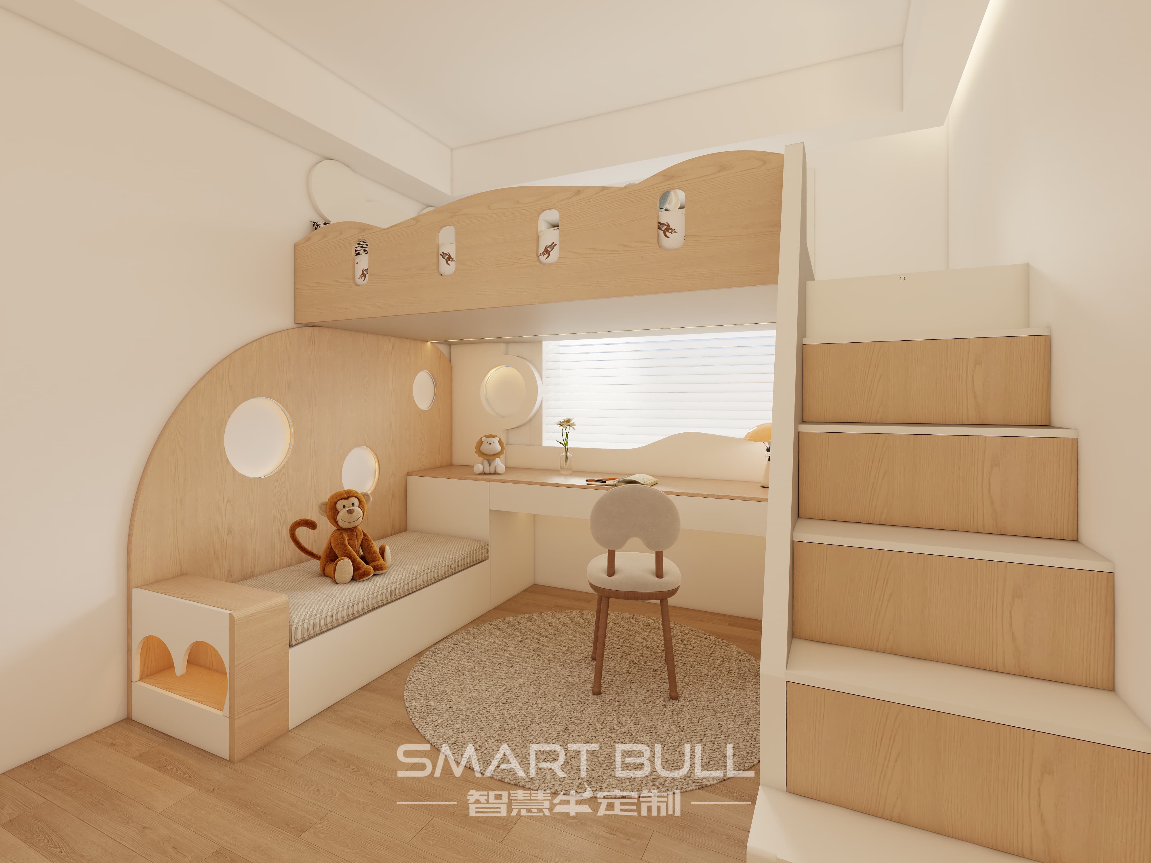 Loft Bed with Desk 0004