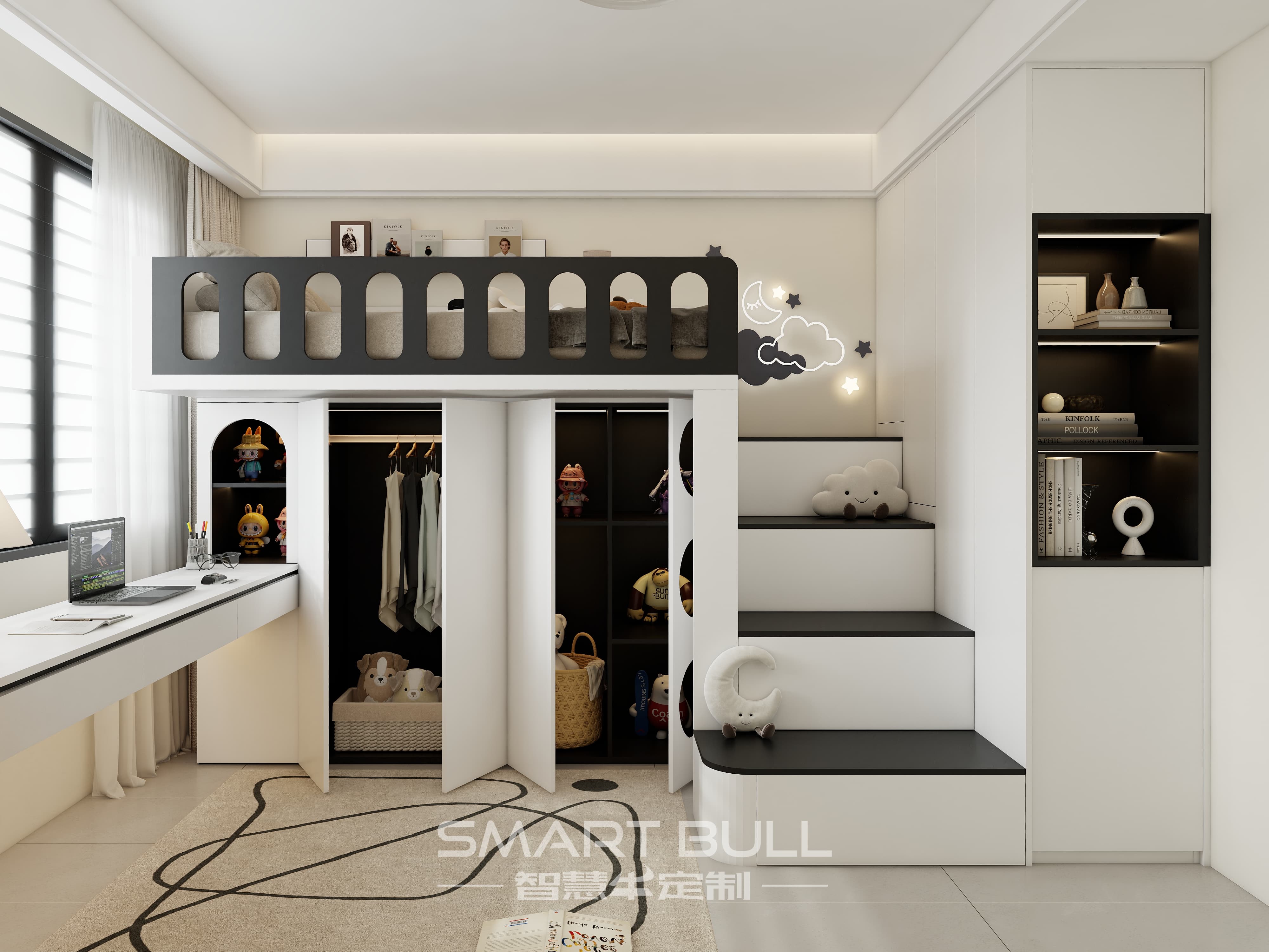 Loft Bed with Desk 0001