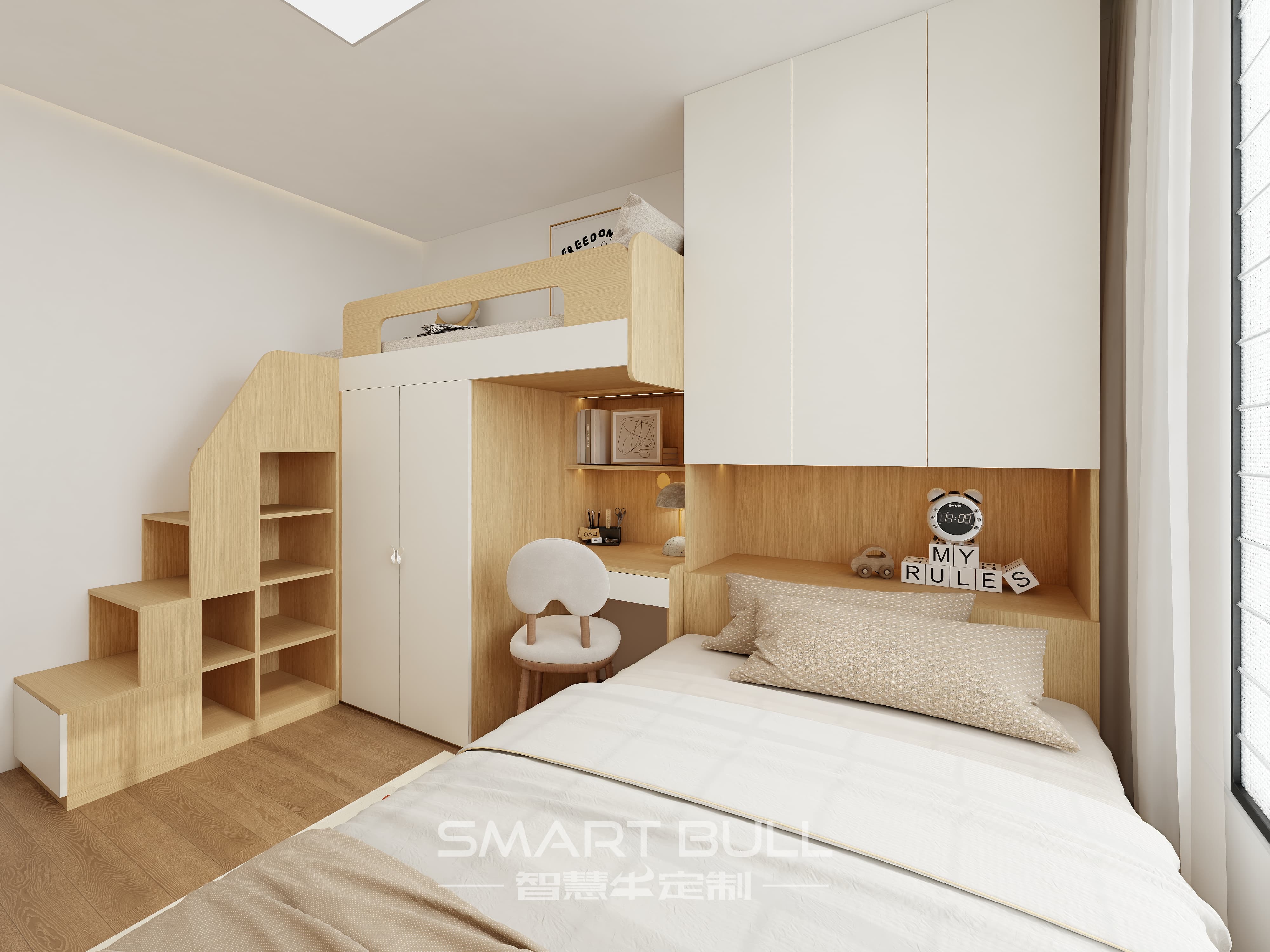 Loft Bed with Desk 0003