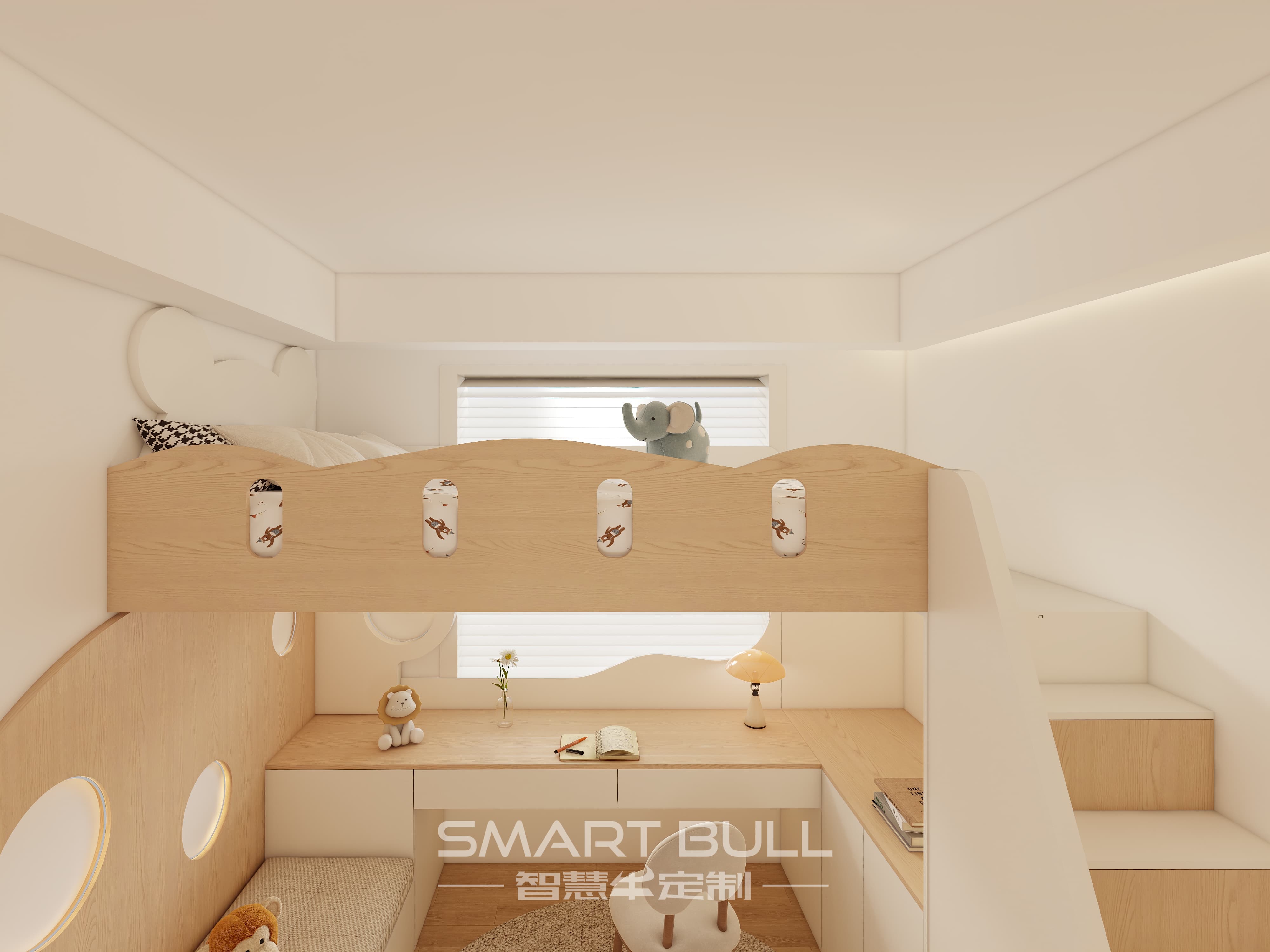 Loft Bed with Desk 0004