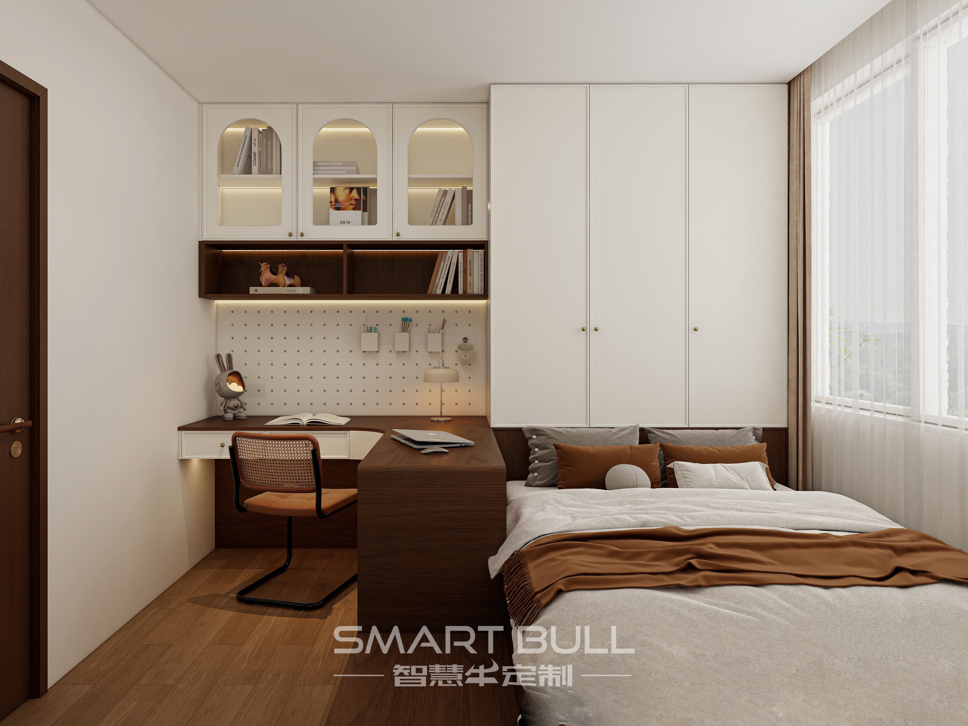 Wardrobe with Desk 0002