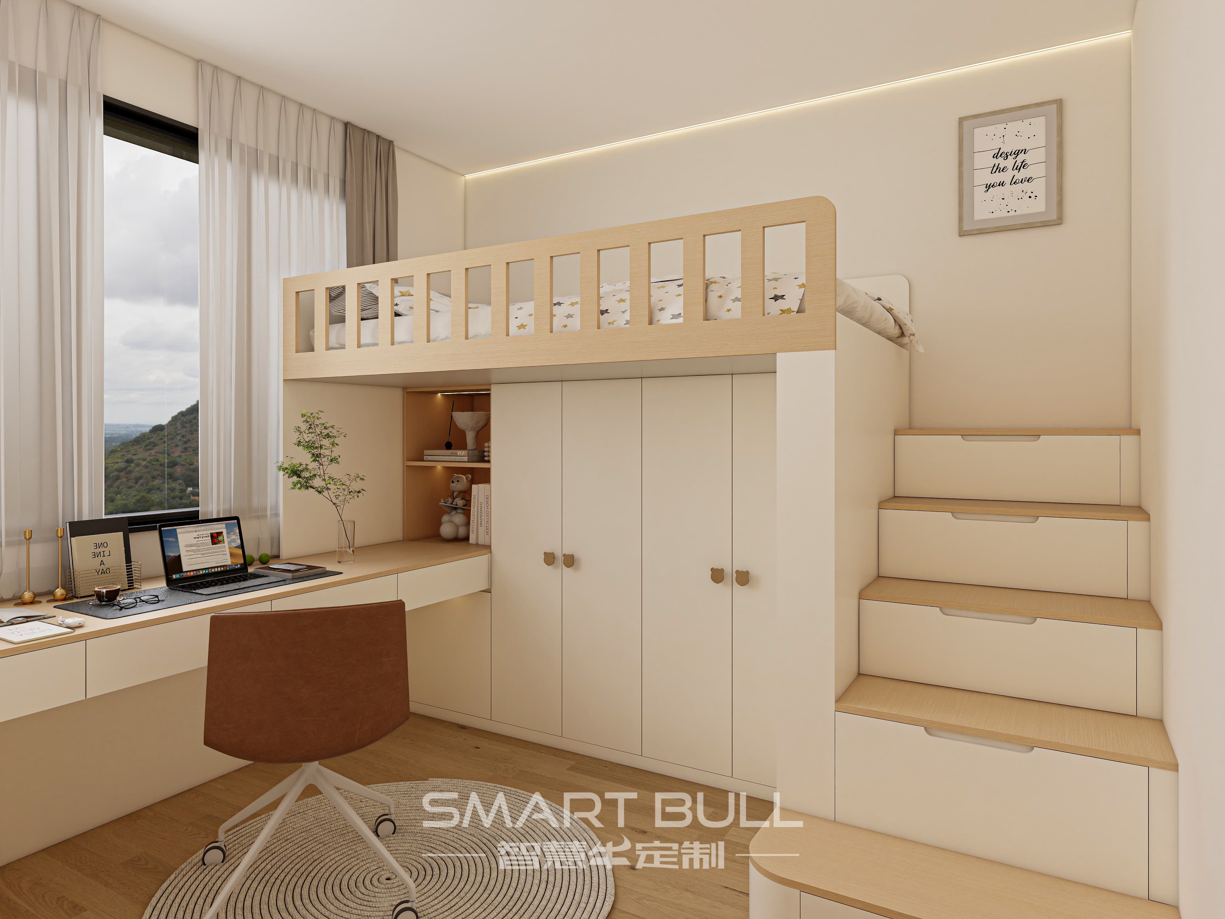 Wardrobe with Desk 0002