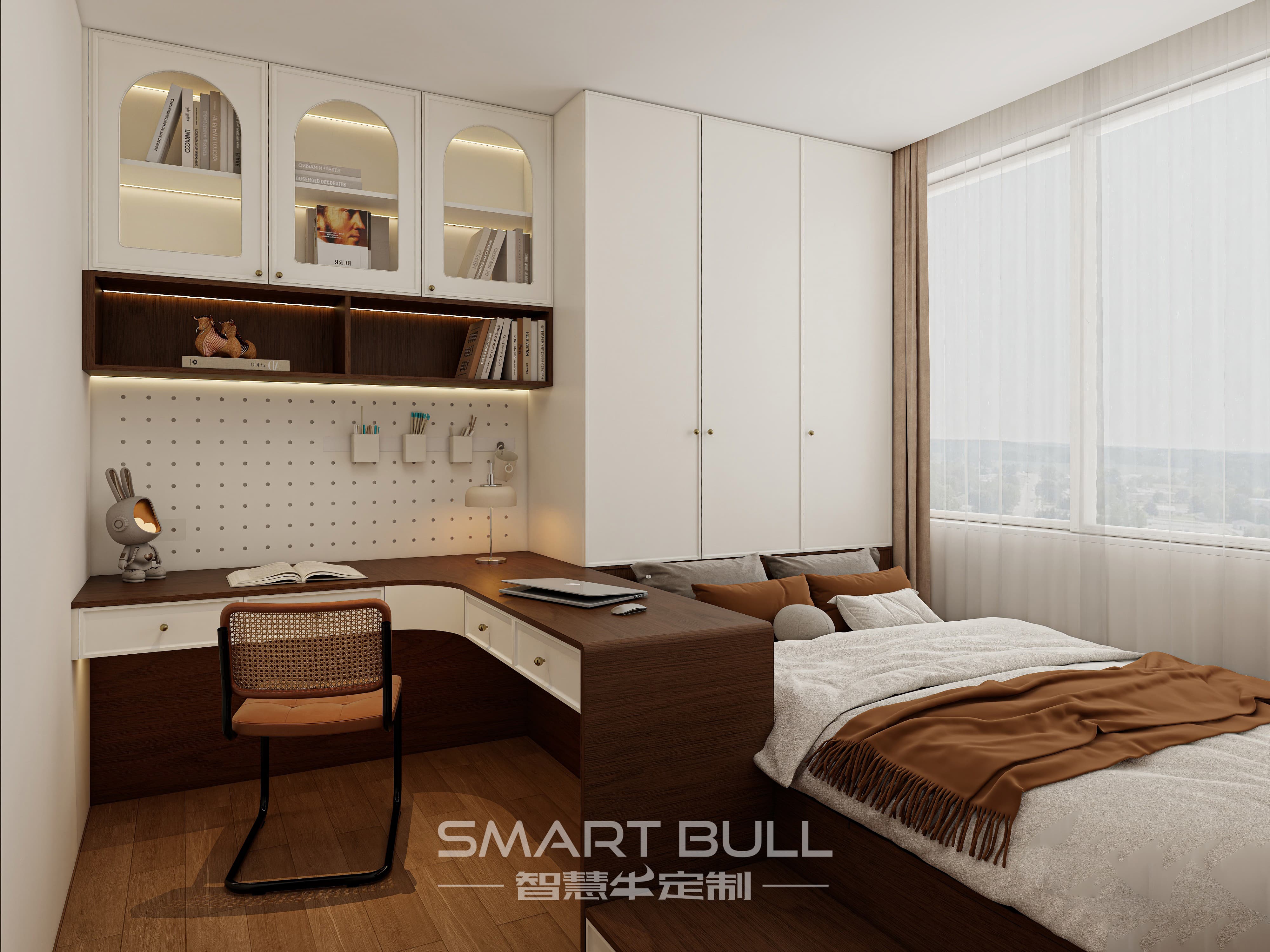 Wardrobe with Desk 0002