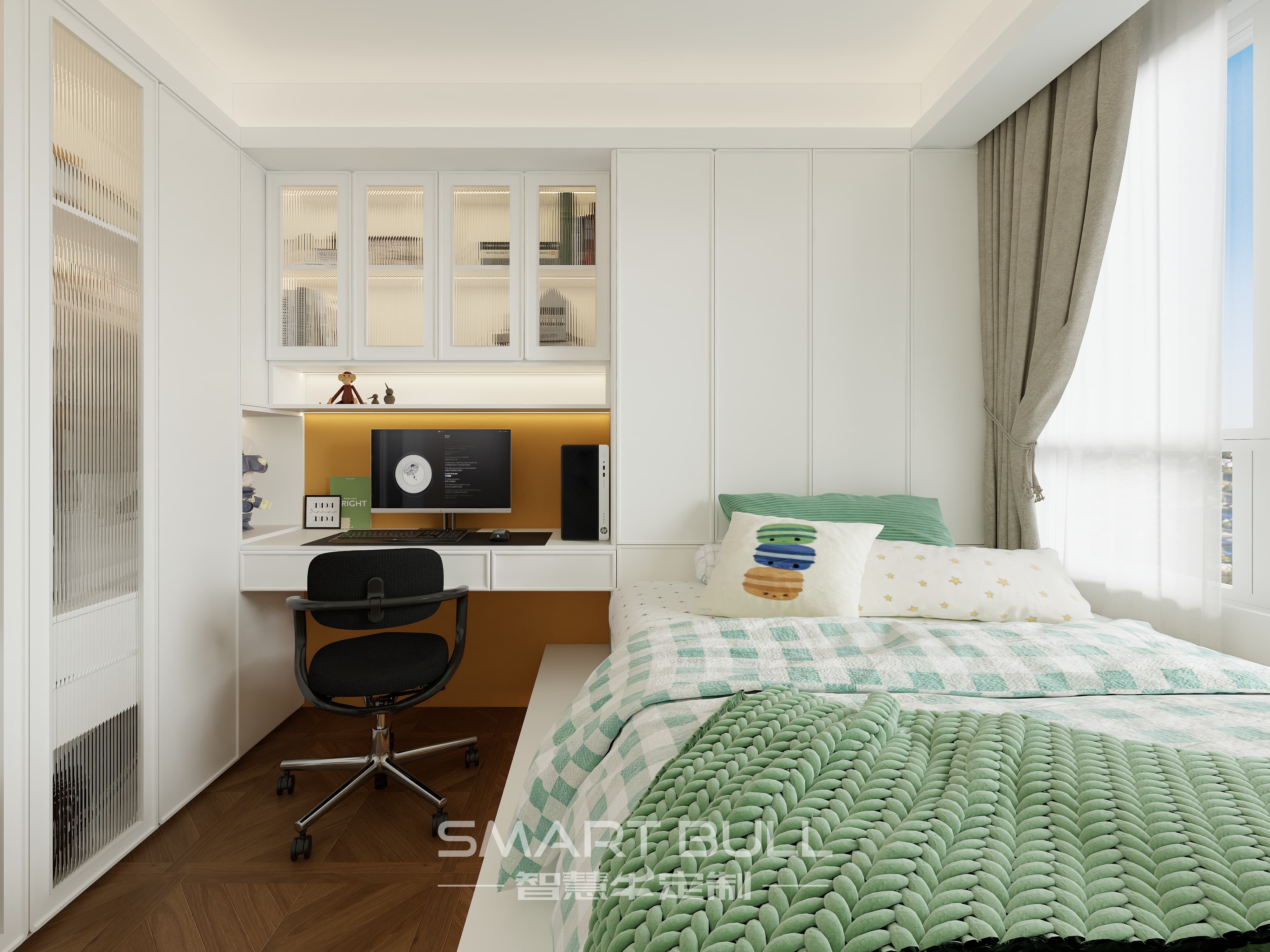 Wardrobe with Desk 0003