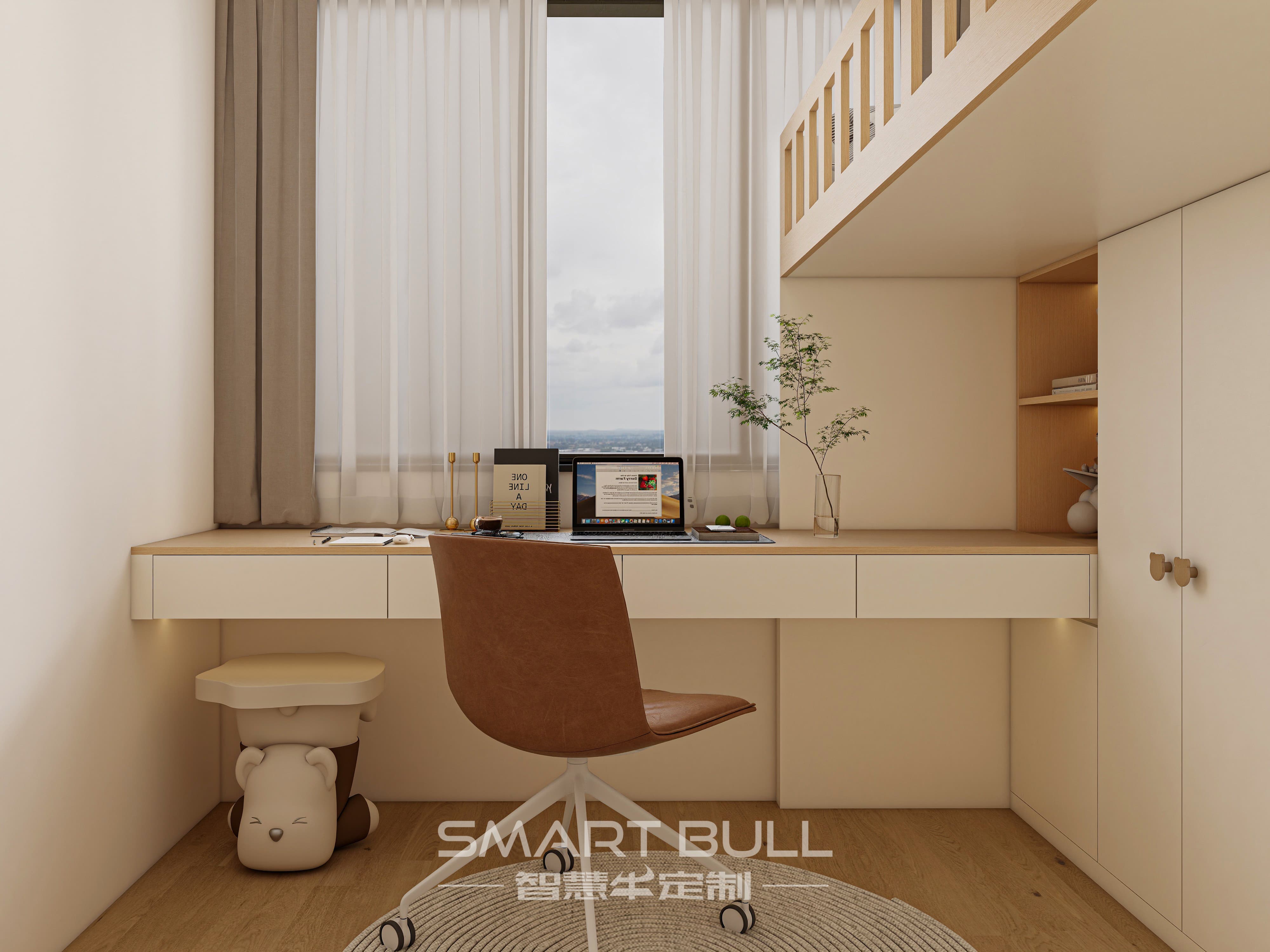 Wardrobe with Desk 0002