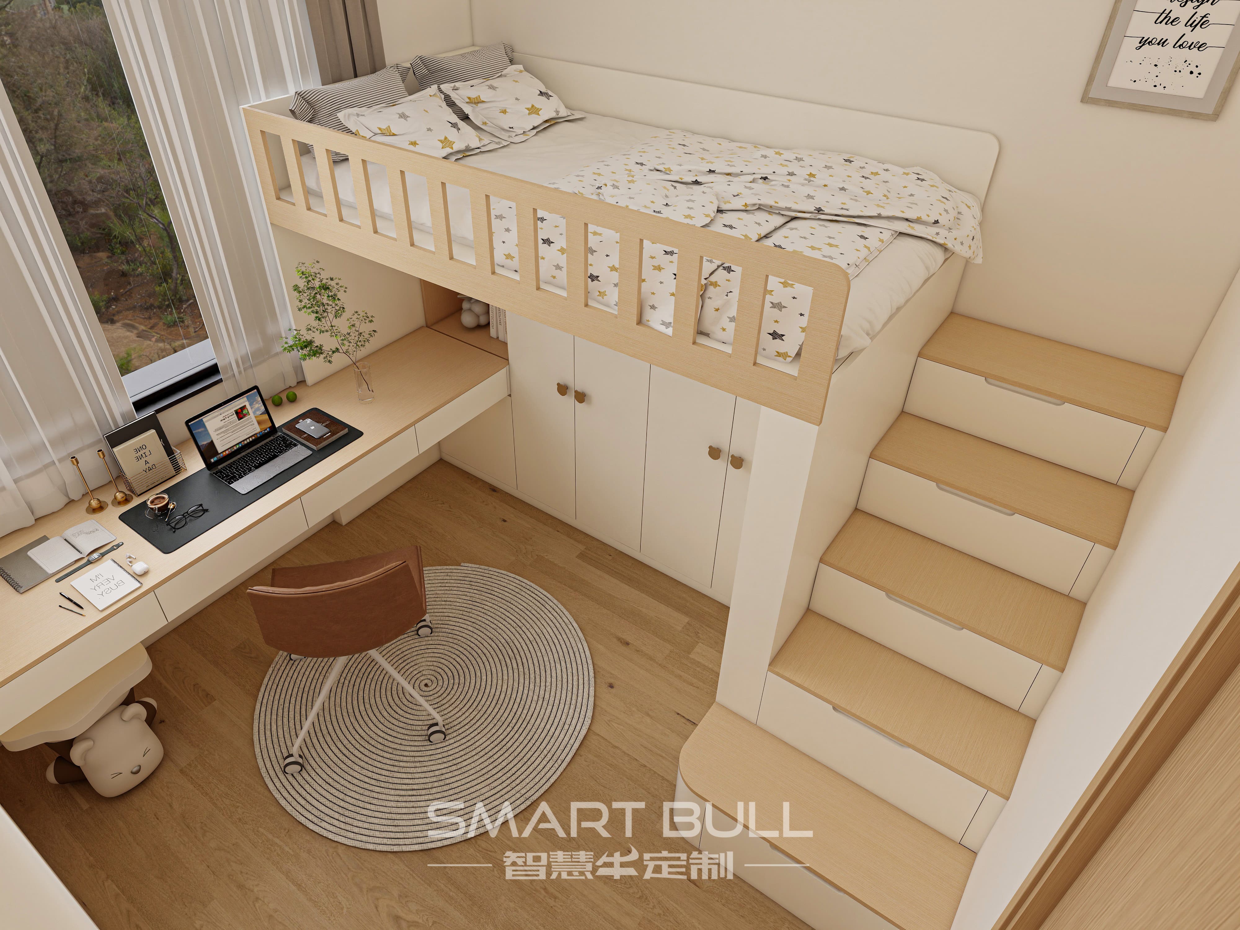 Wardrobe with Desk 0002