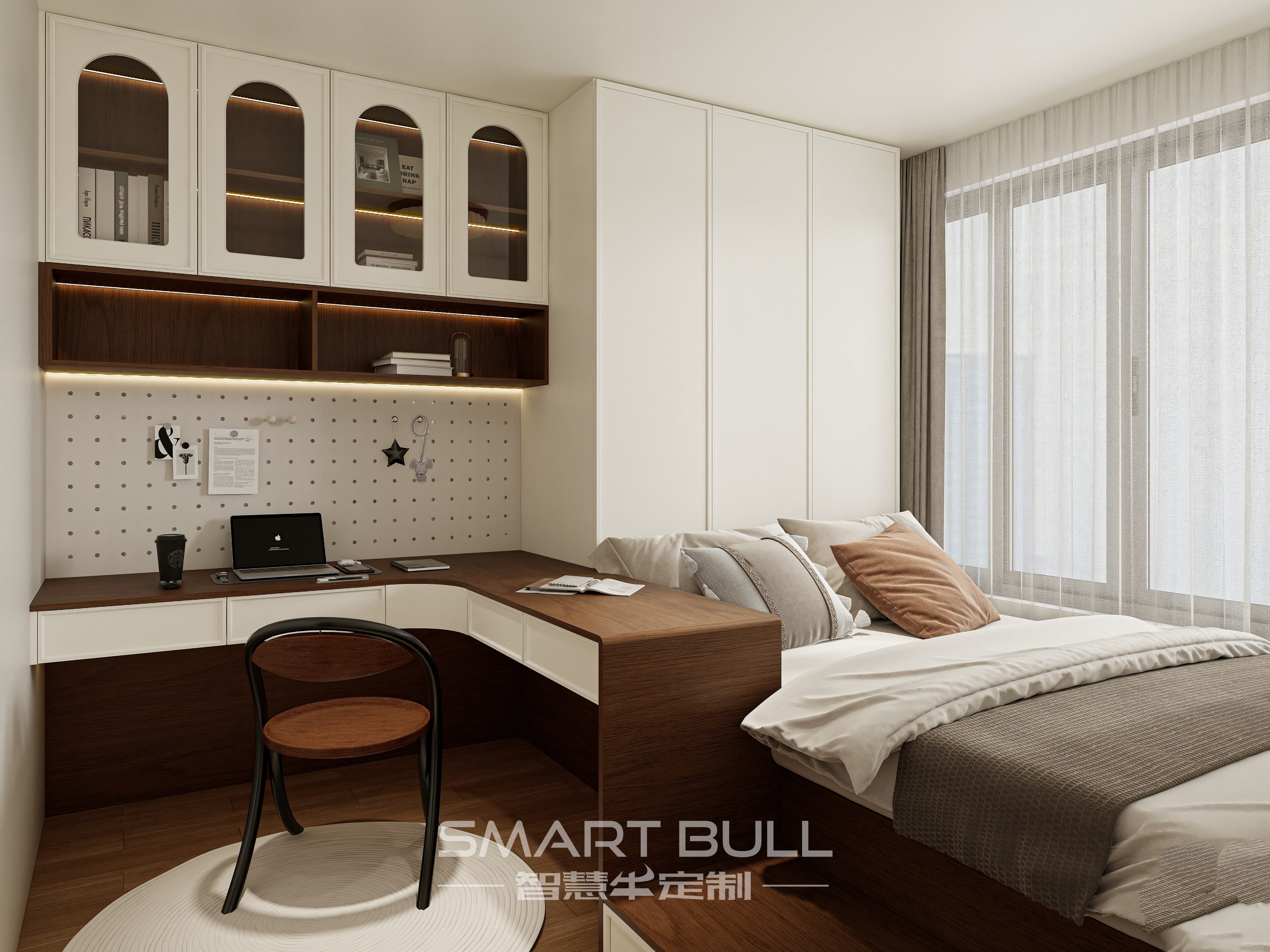 Wardrobe with Desk 0007