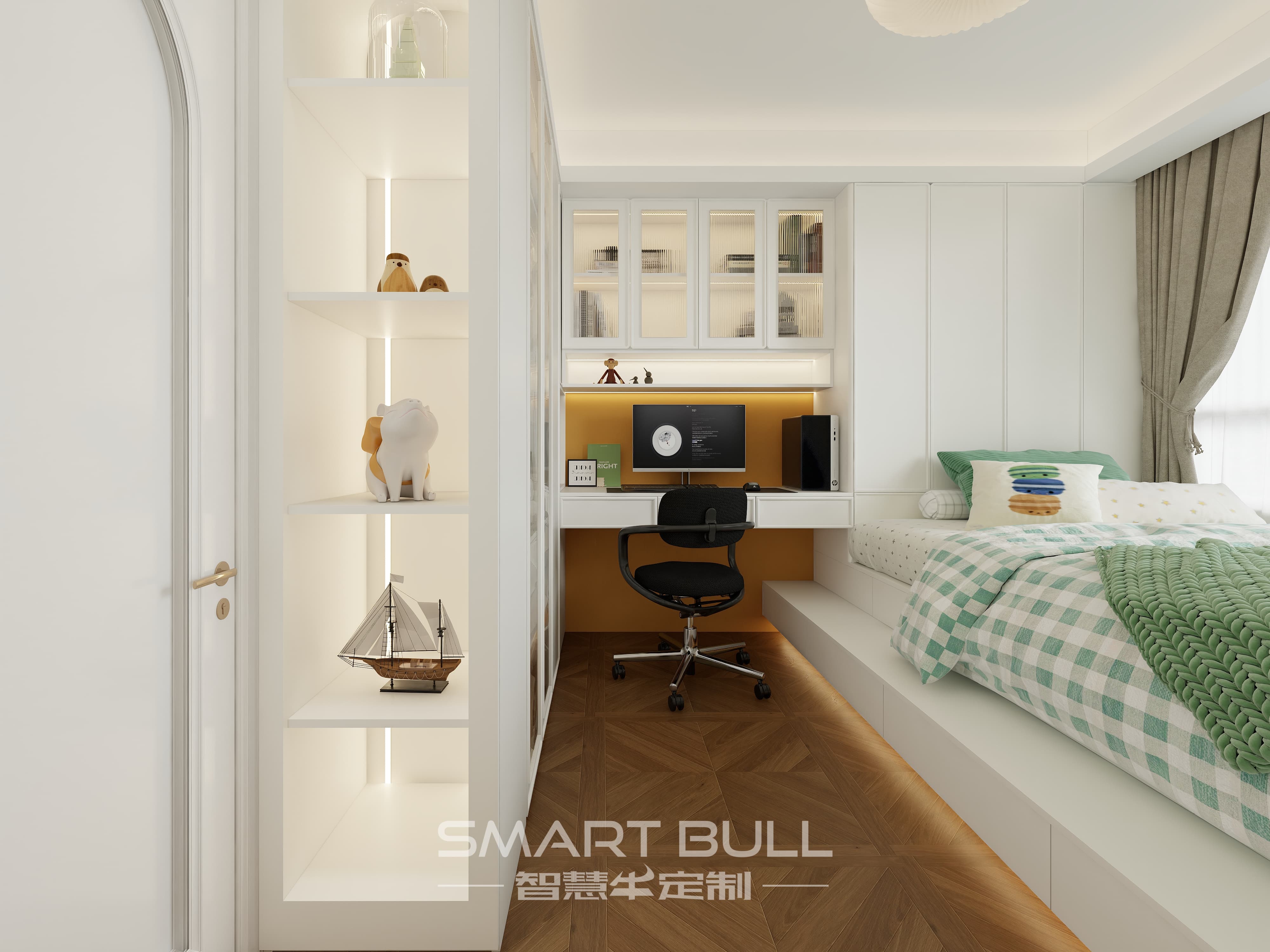 Wardrobe with Desk 0003