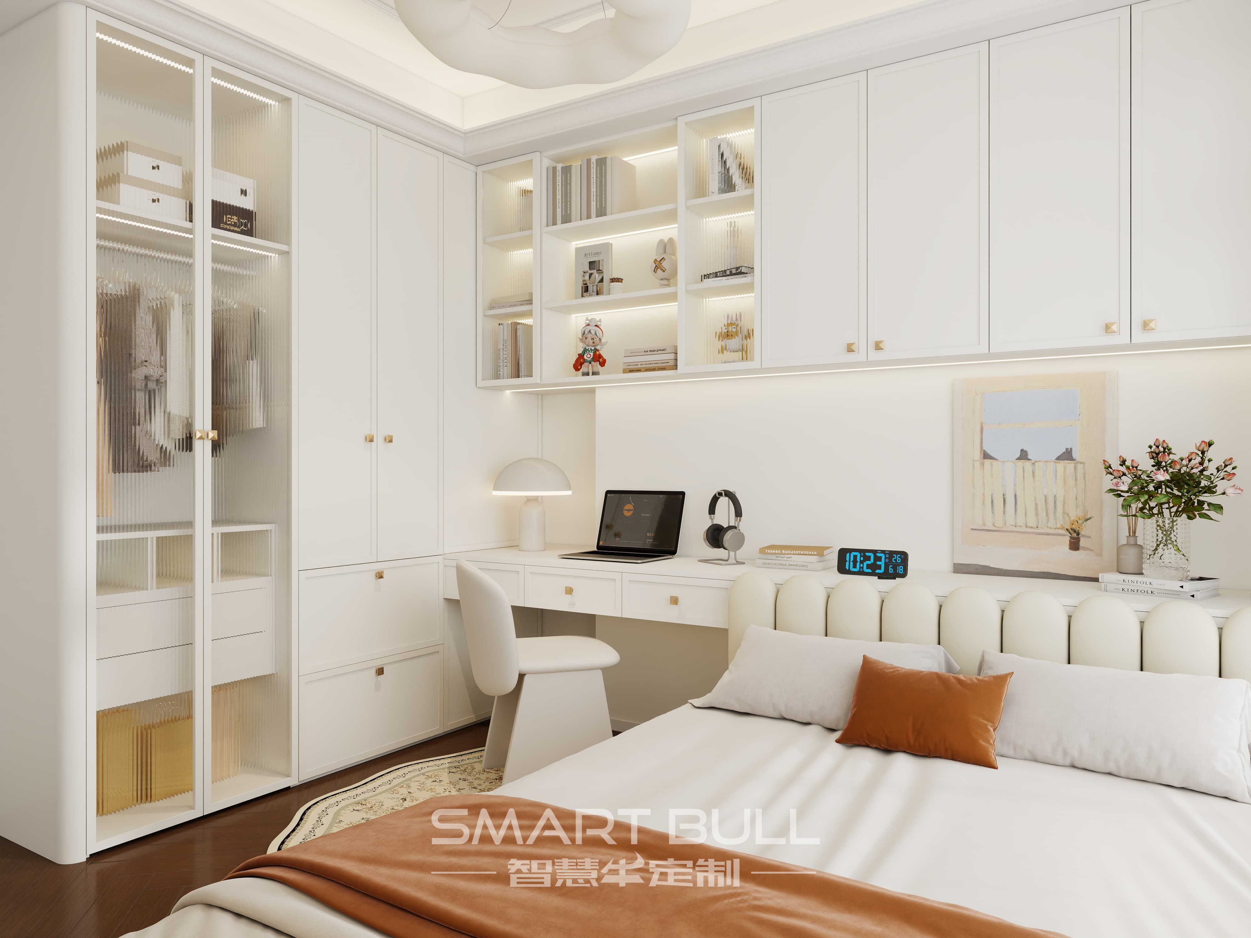 Wardrobe with Desk 0011