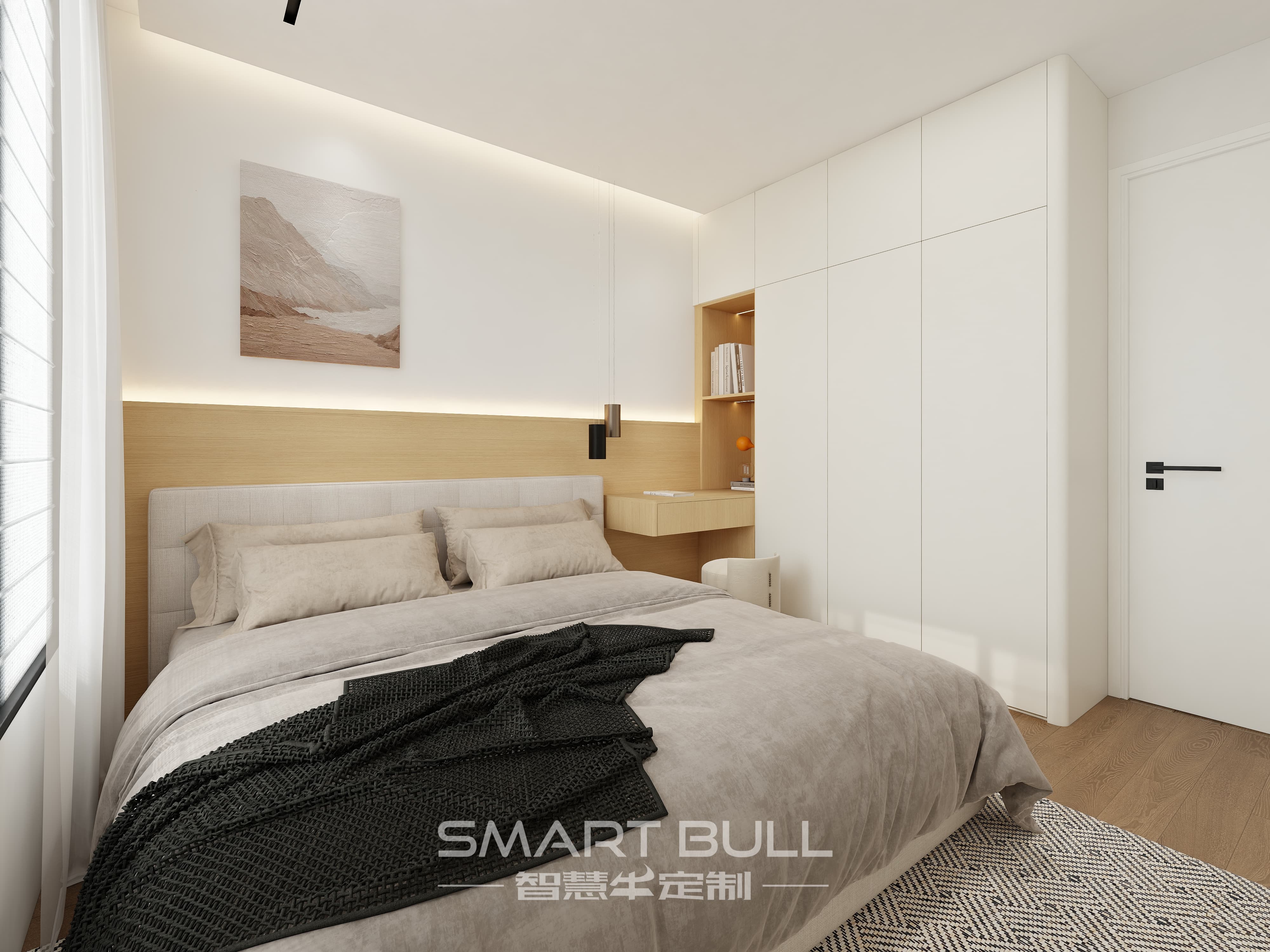 Wardrobe with Desk 0004
