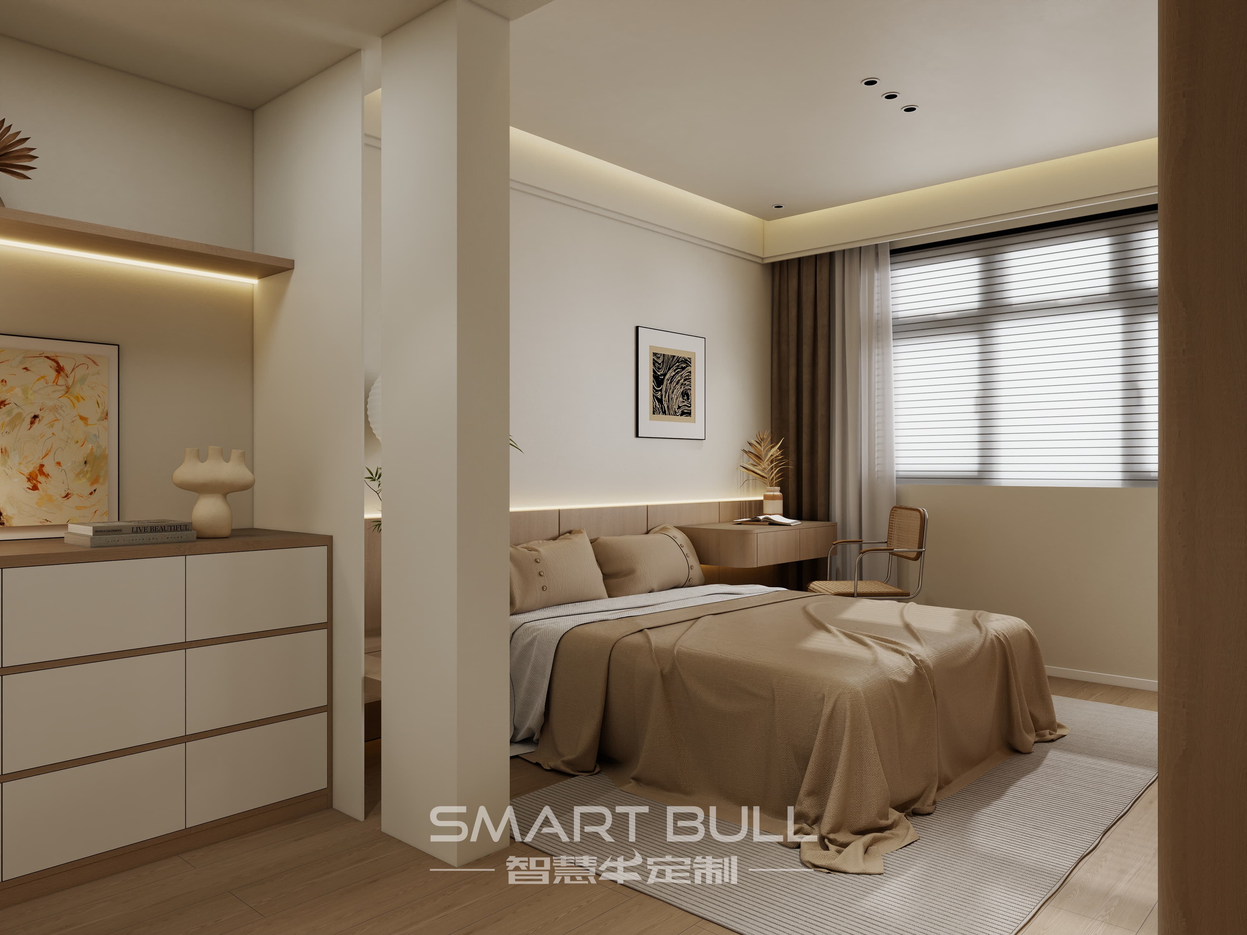 Wardrobe with Desk 0010
