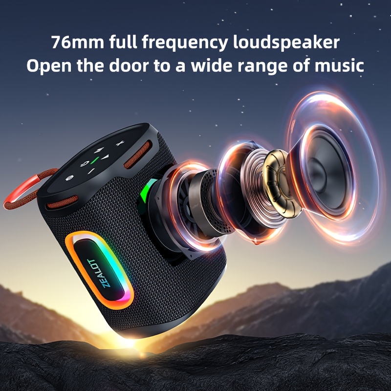 Portable Wireless Speaker with RGB Lighting TWS Hands-free Calling