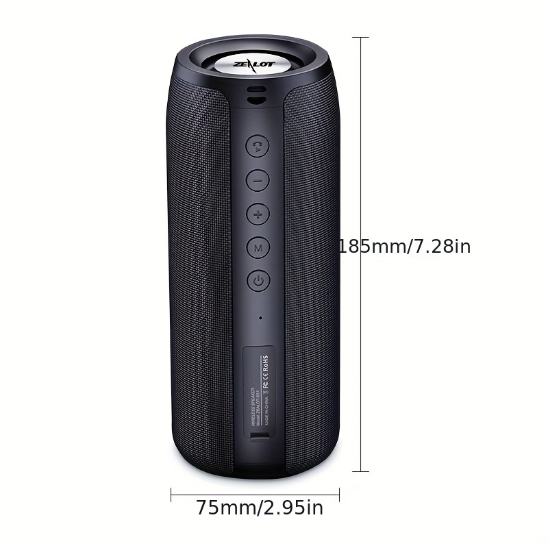 Portable wireless dual pairing speaker with powerful bass