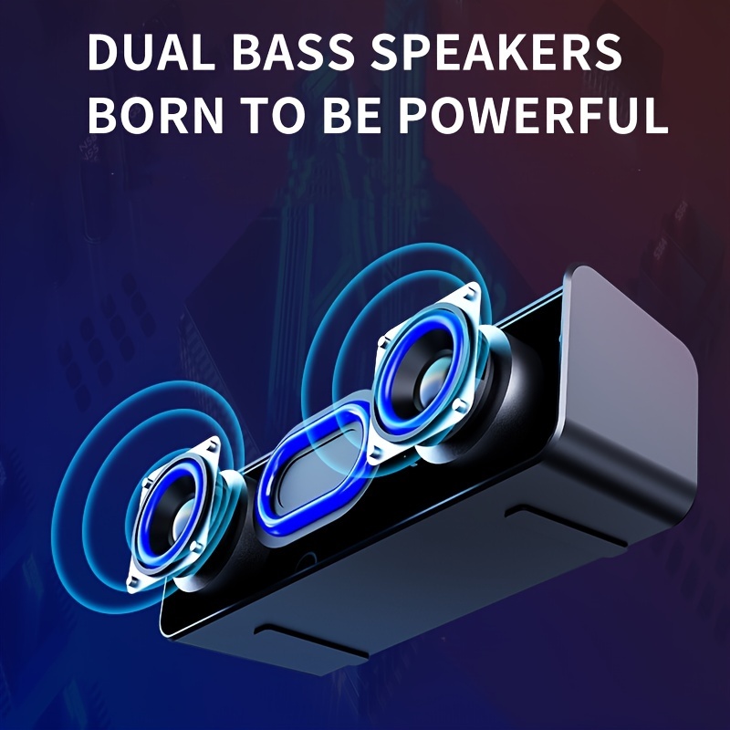 High Power Wireless Portable Dual Speaker Bass