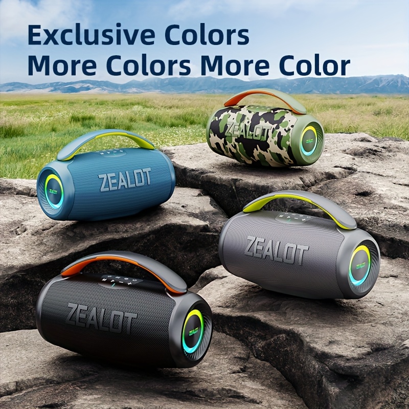 Wireless portable speaker with dual woofers and long battery life