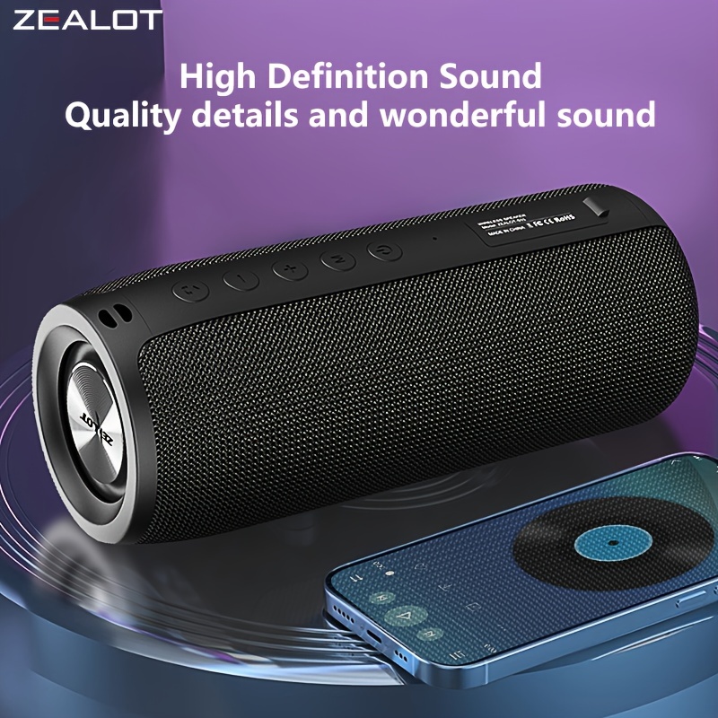 Portable wireless dual pairing speaker with powerful bass