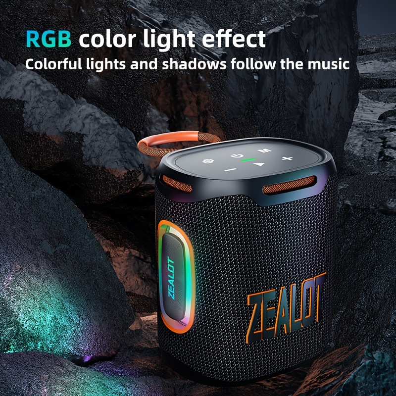 Portable Wireless Speaker with RGB Lighting TWS Hands-free Calling