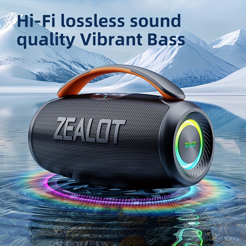 Wireless portable speaker with dual woofers and long battery life