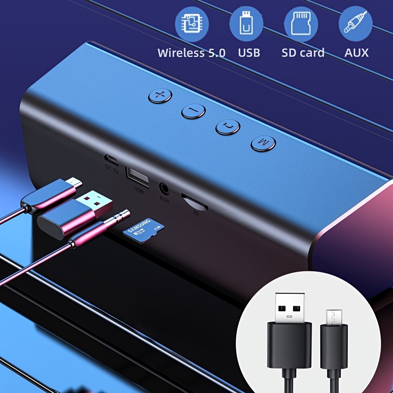 High Power Wireless Portable Dual Speaker Bass