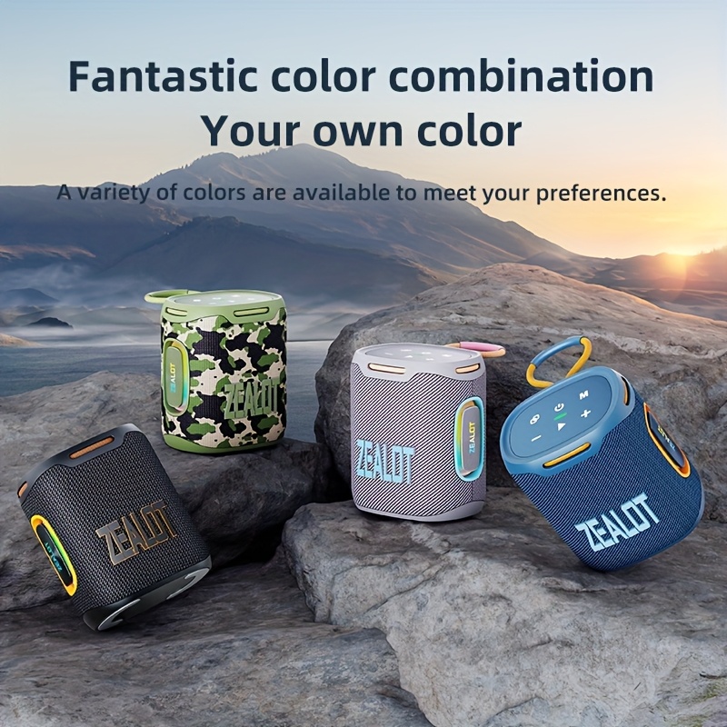 Portable Wireless Speaker with RGB Lighting TWS Hands-free Calling