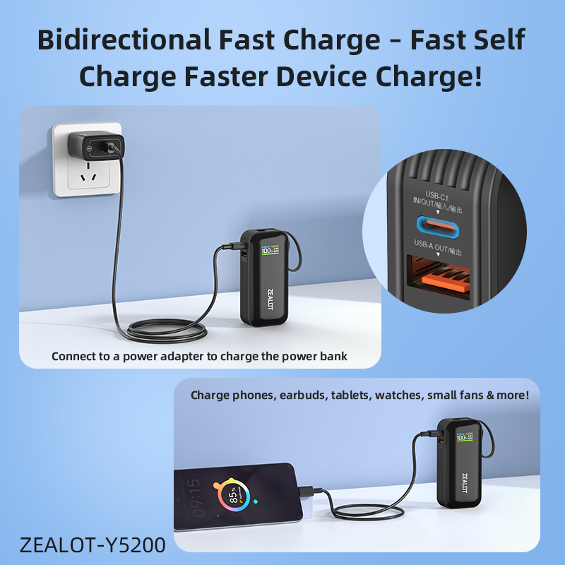 Outdoor portable ultra-fast charging power bank