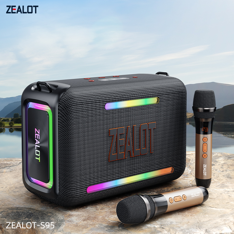 S95M 120W Portable Bluetooth Speaker, Bass Party Boombox lPX6 Waterproof LargeSpeaker, With 1-2 Micrephene