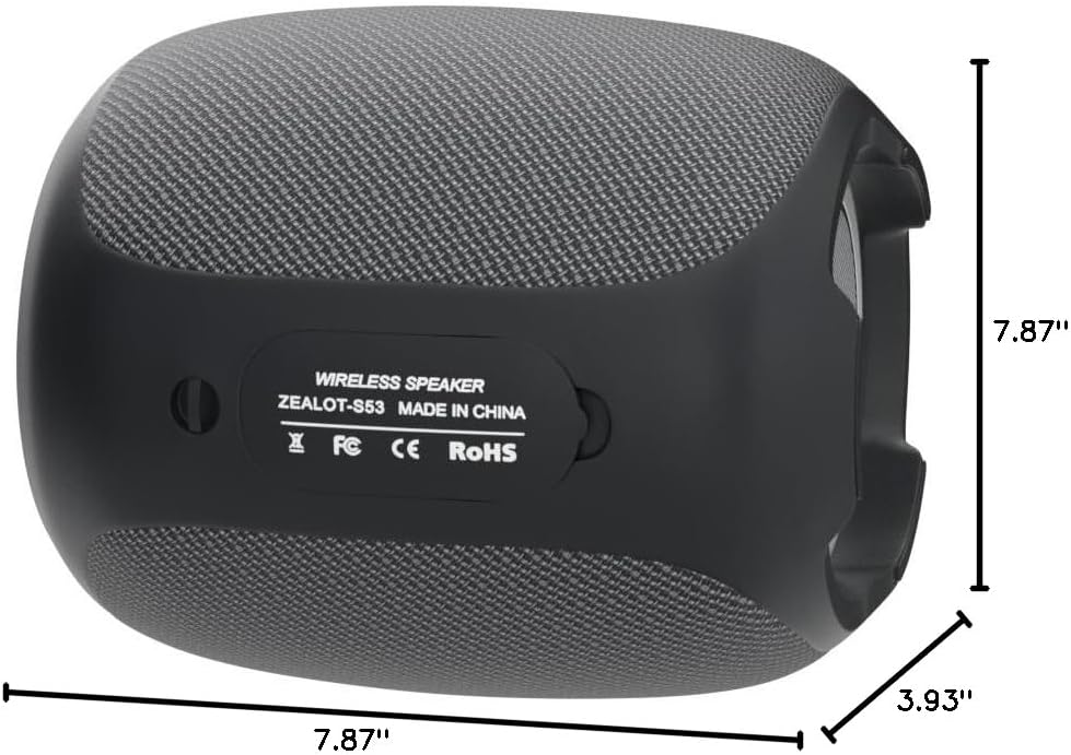 Portable Waterproof Wireless Bluetooth Speaker with LED Light