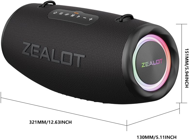 Portable Bluetooth Speaker, Stereo Sound, Deep Bass