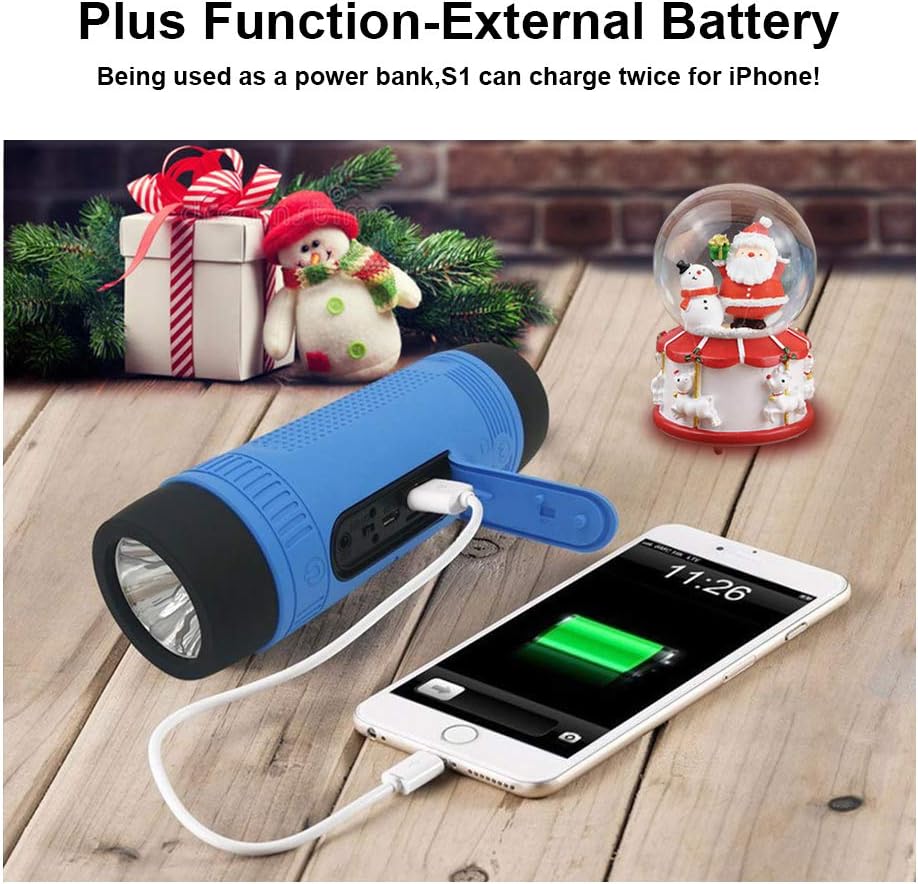 Bicycle Portable Speaker with LED Flashlight