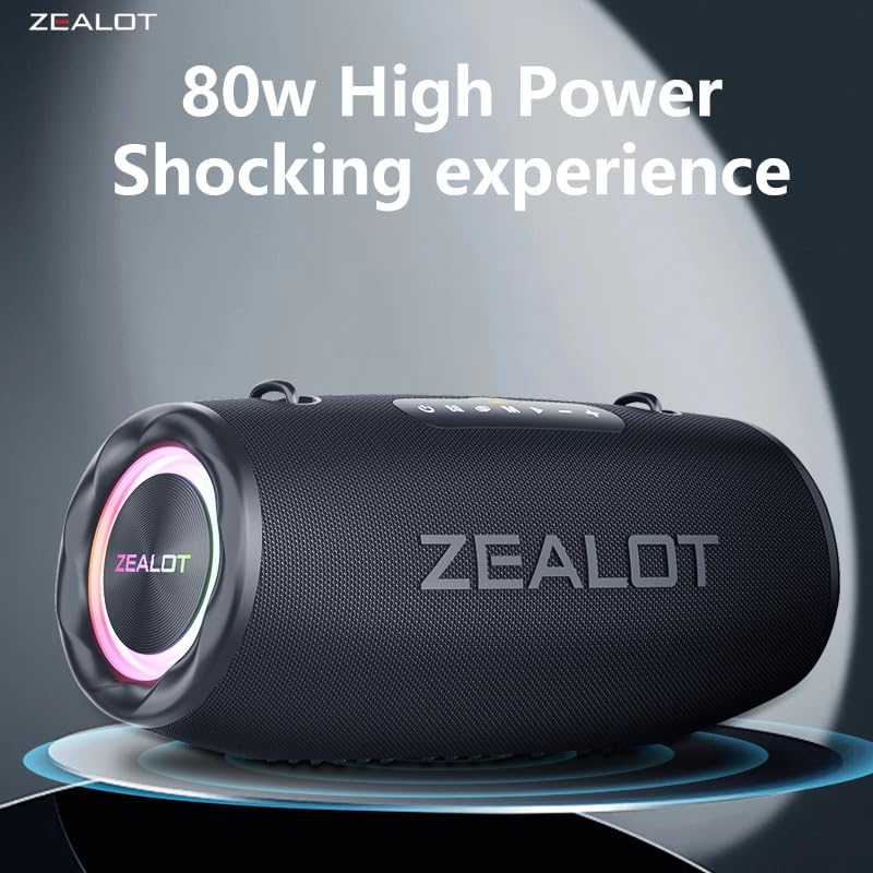 Portable Bluetooth Speaker, Stereo Sound, Deep Bass