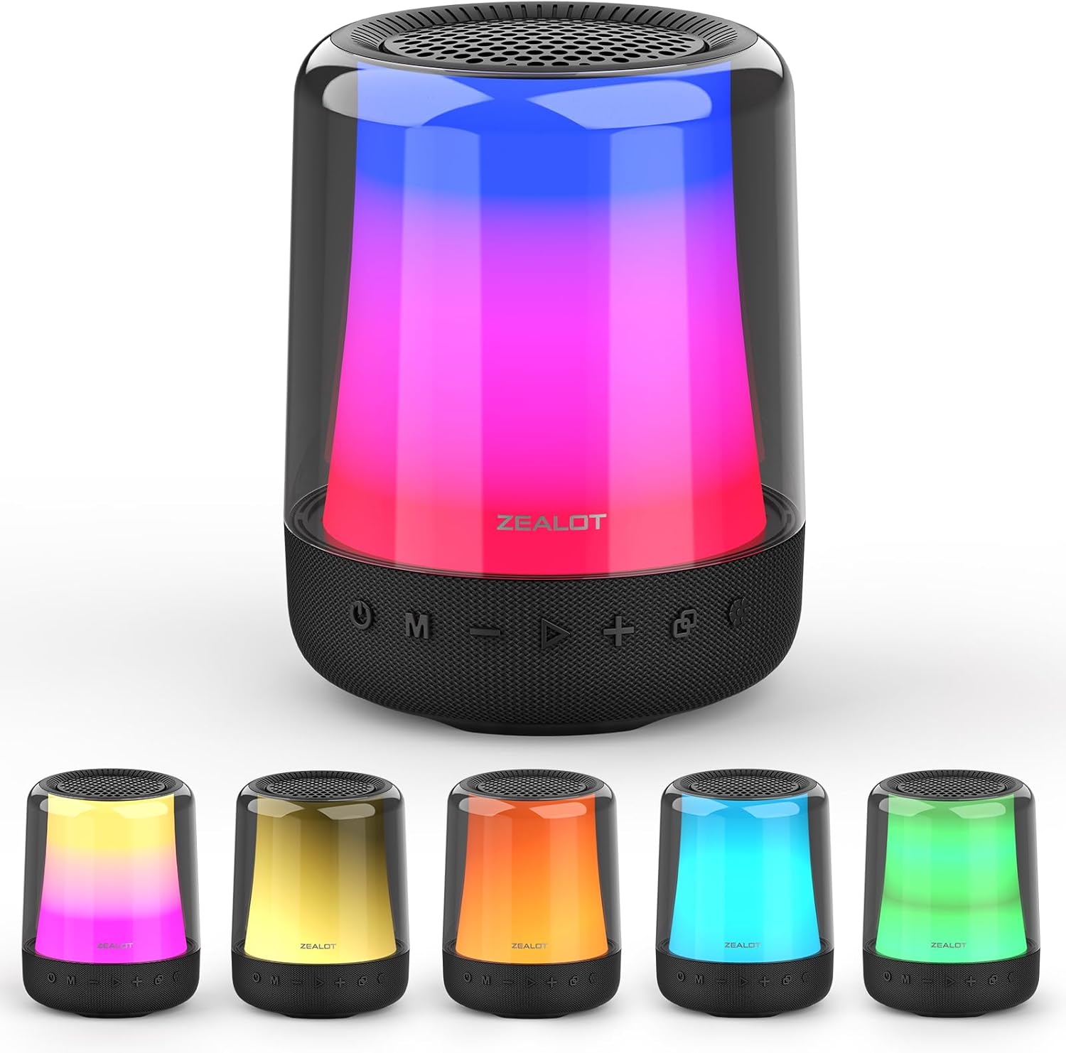 Portable bluetooth speaker with light HD, wireless speaker, dual mount