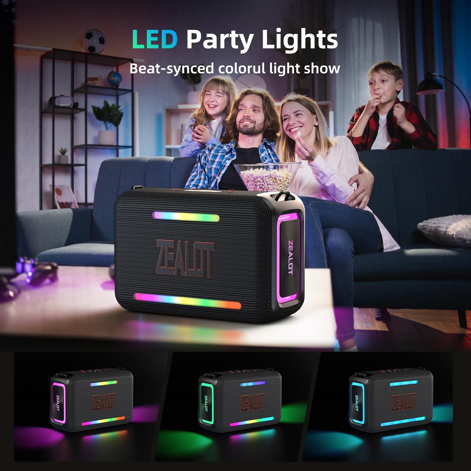 Wireless Bluetooth subwoofer speaker, long playback time, custom EQ