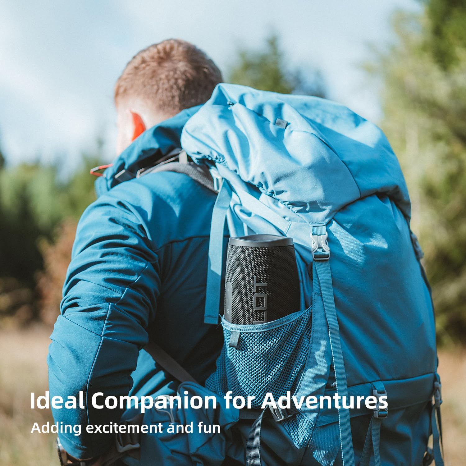 BassUp technology, portable wireless waterproof Bluetooth speaker,