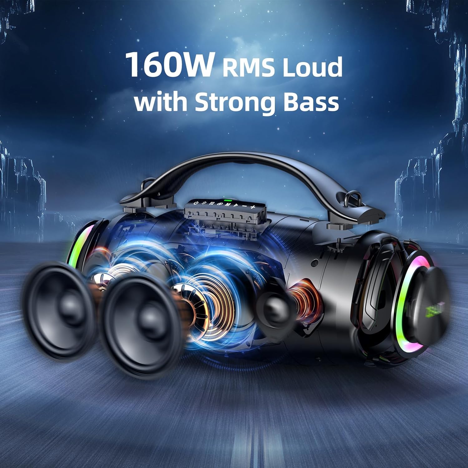 Portable Bluetooth speaker, suitable for home, outdoor, party, travel-ZEALOT