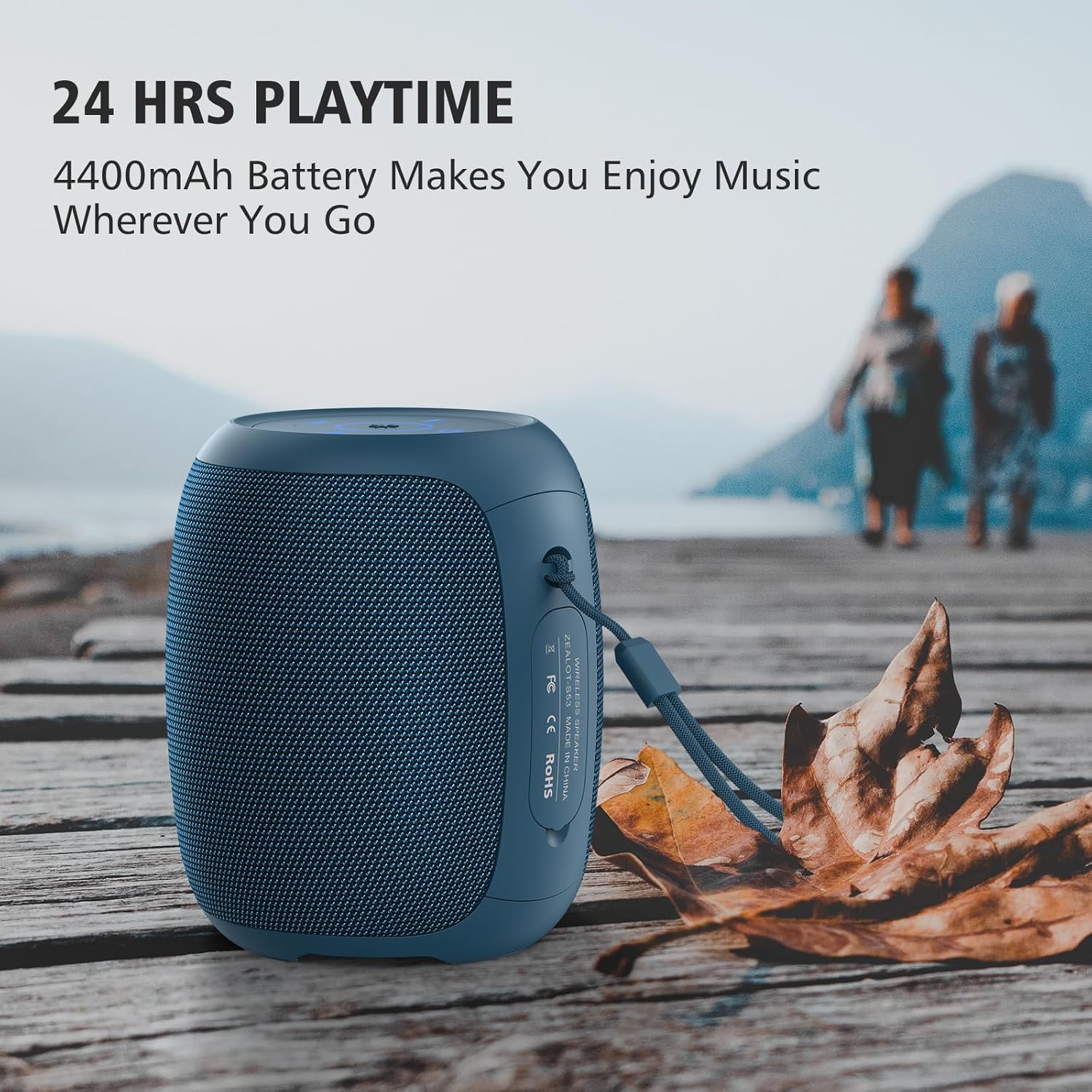 Portable Waterproof Wireless Bluetooth Speaker with LED Light