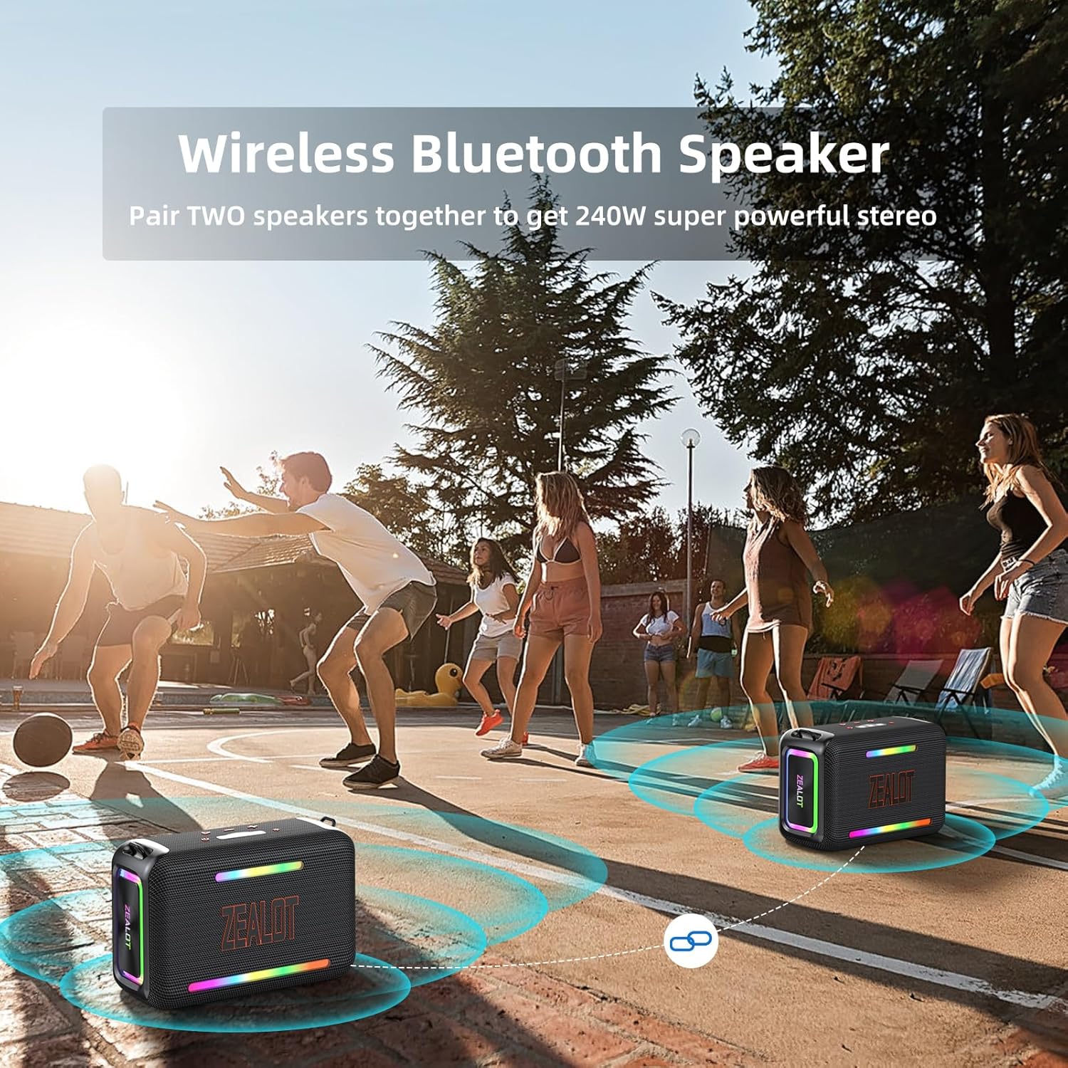 Wireless Bluetooth subwoofer speaker, long playback time, custom EQ