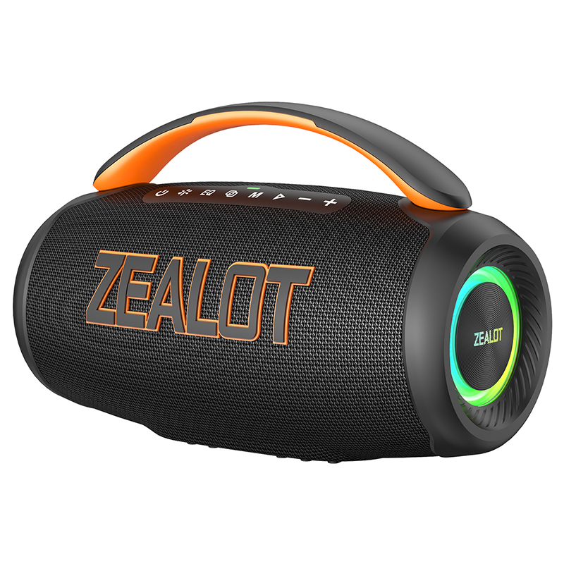 Portable wireless speaker with deep bass and 3D surround sound