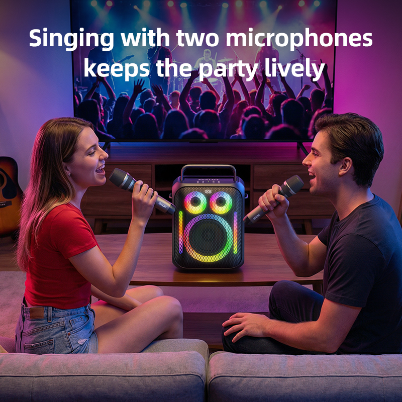 Outdoor portable speaker with microphone