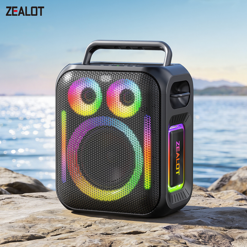 Portable outdoor 3D surround sound speaker