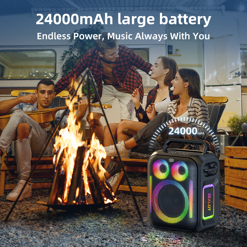 Portable outdoor 3D surround sound speaker