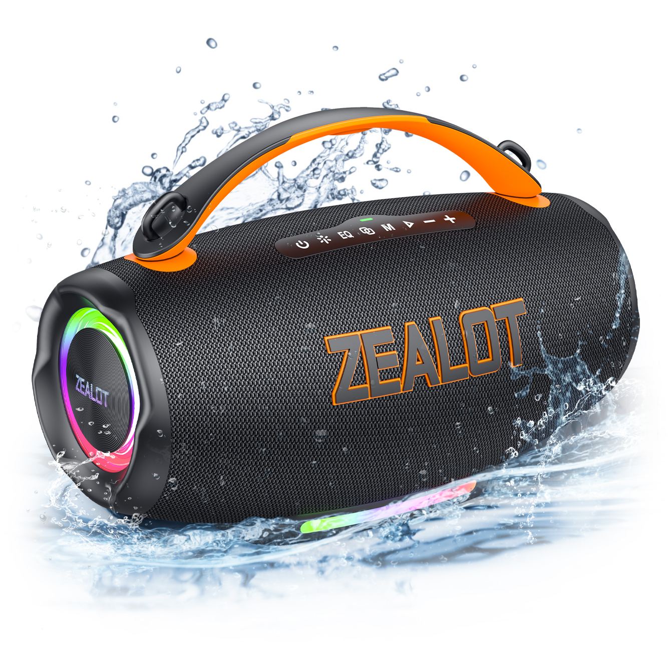 Portable subwoofer with dual-device interconnection and pairing capabilities.